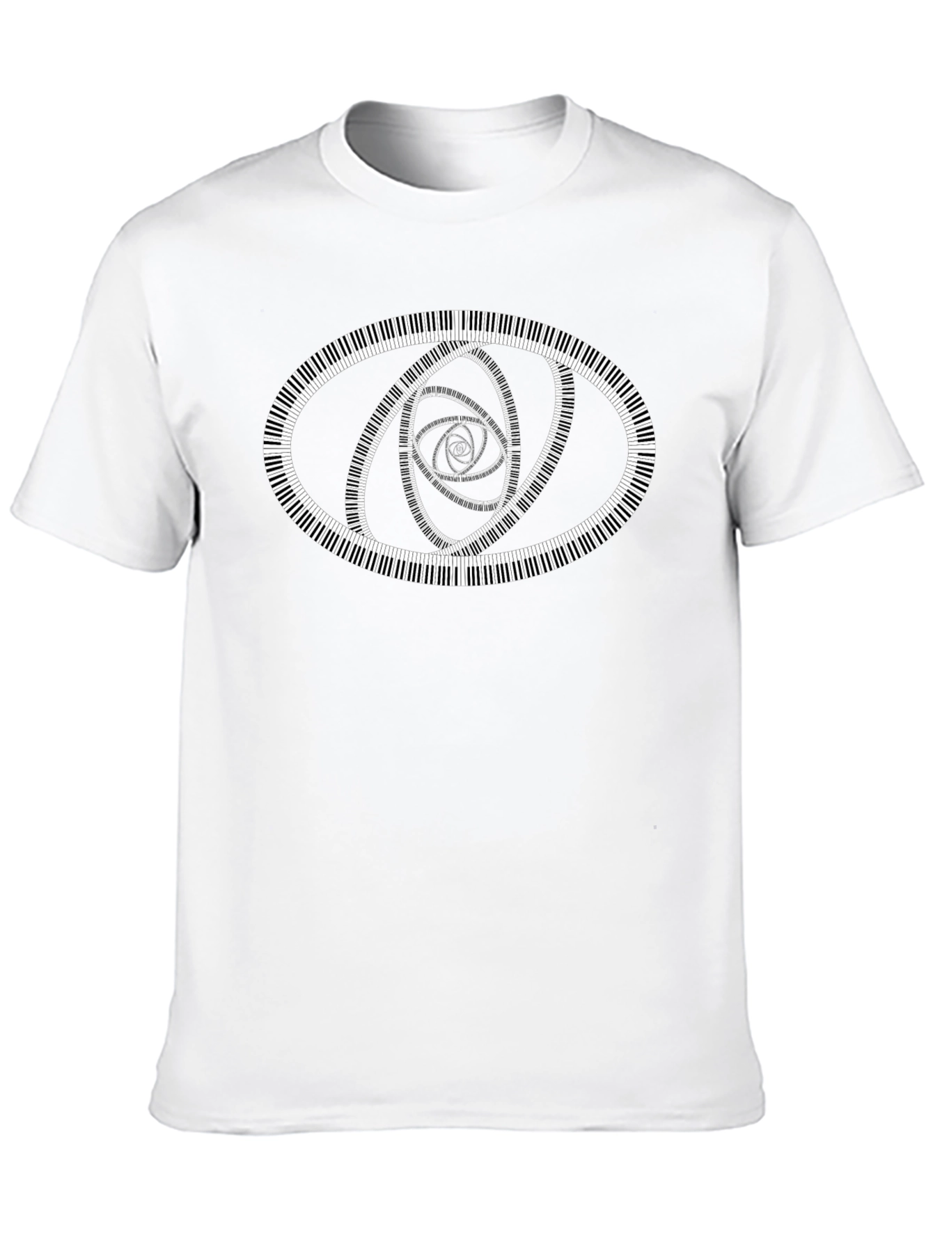 Piano Keys Optical Illusion Graphic Tee