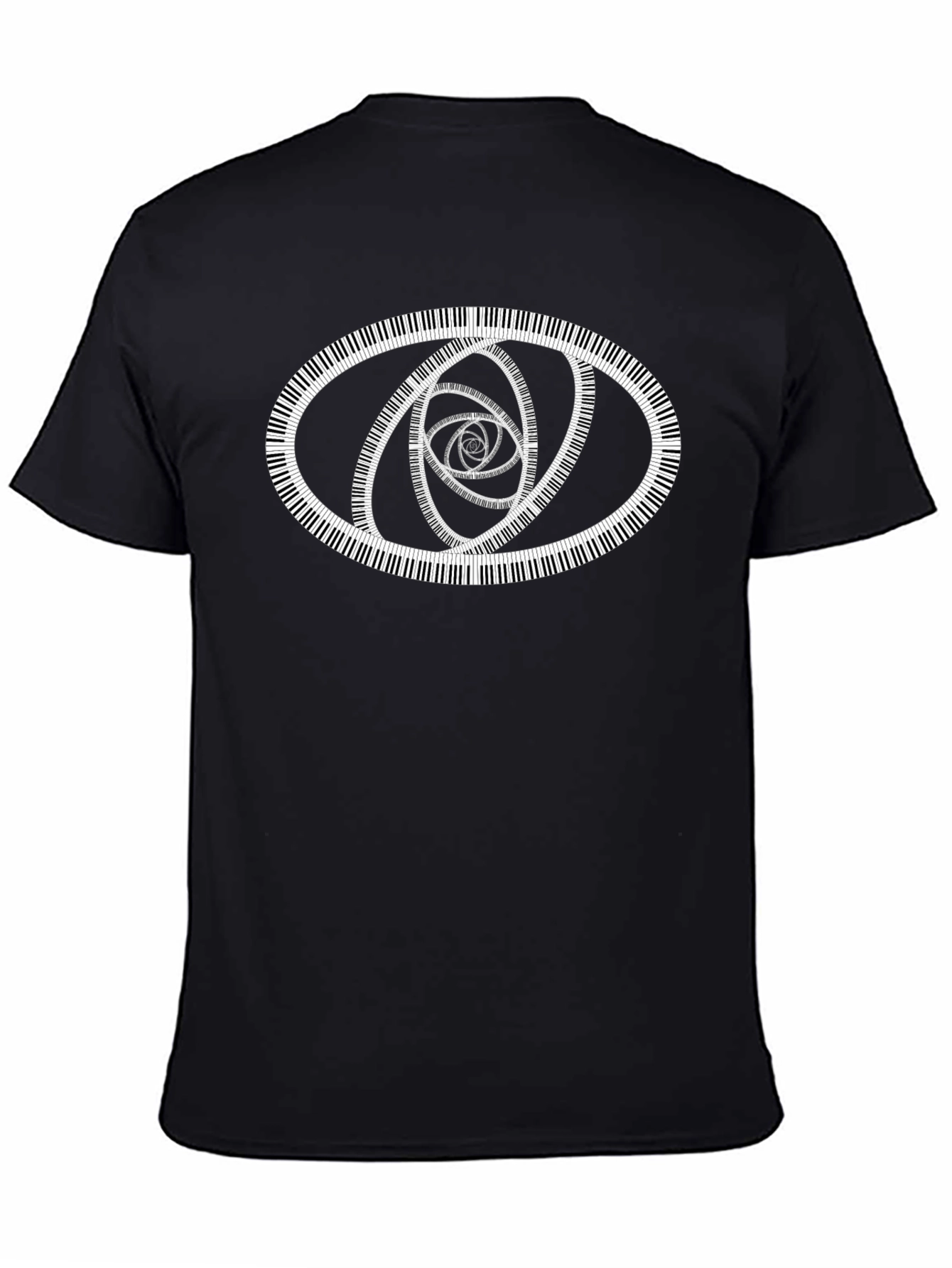 Piano Keys Optical Illusion Graphic Tee