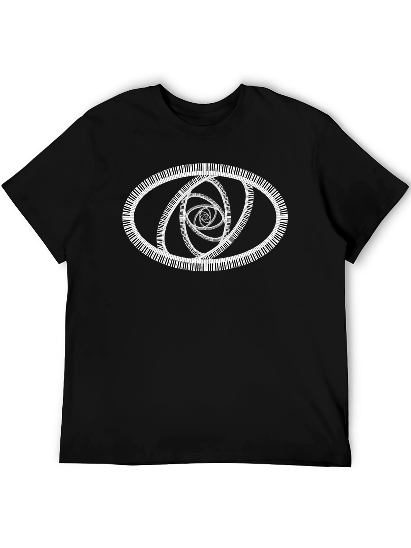 Piano Keys Optical Illusion Graphic Tee