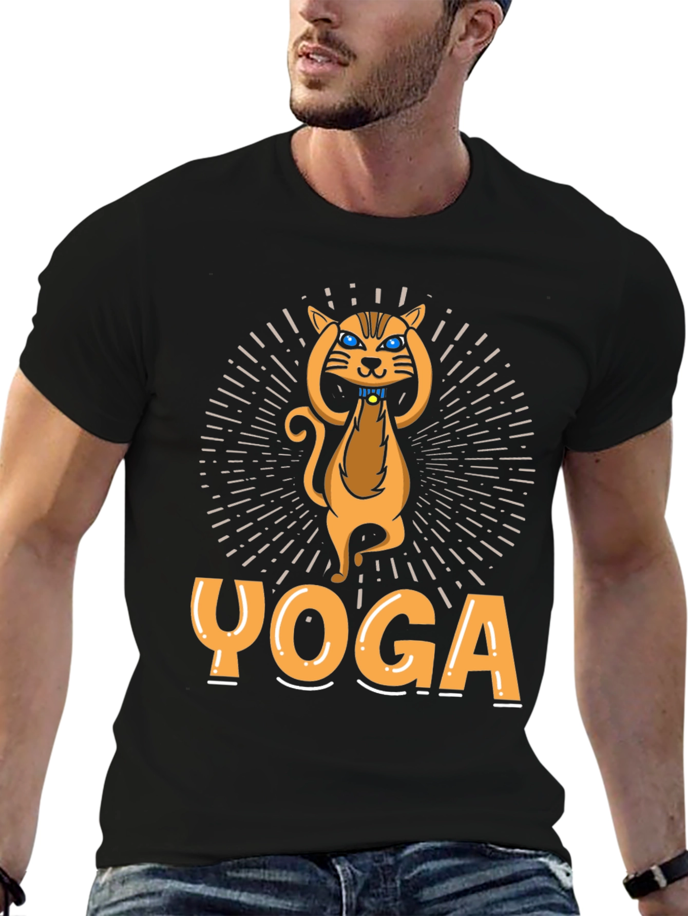 Yoga Cat Graphic T-Shirt - Unisex