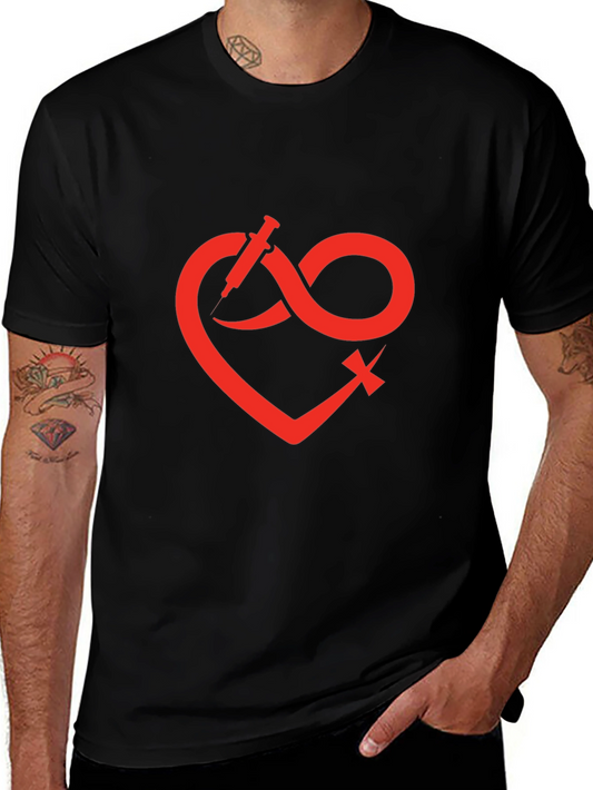 Heart Infinity Syringe Graphic T-Shirt
