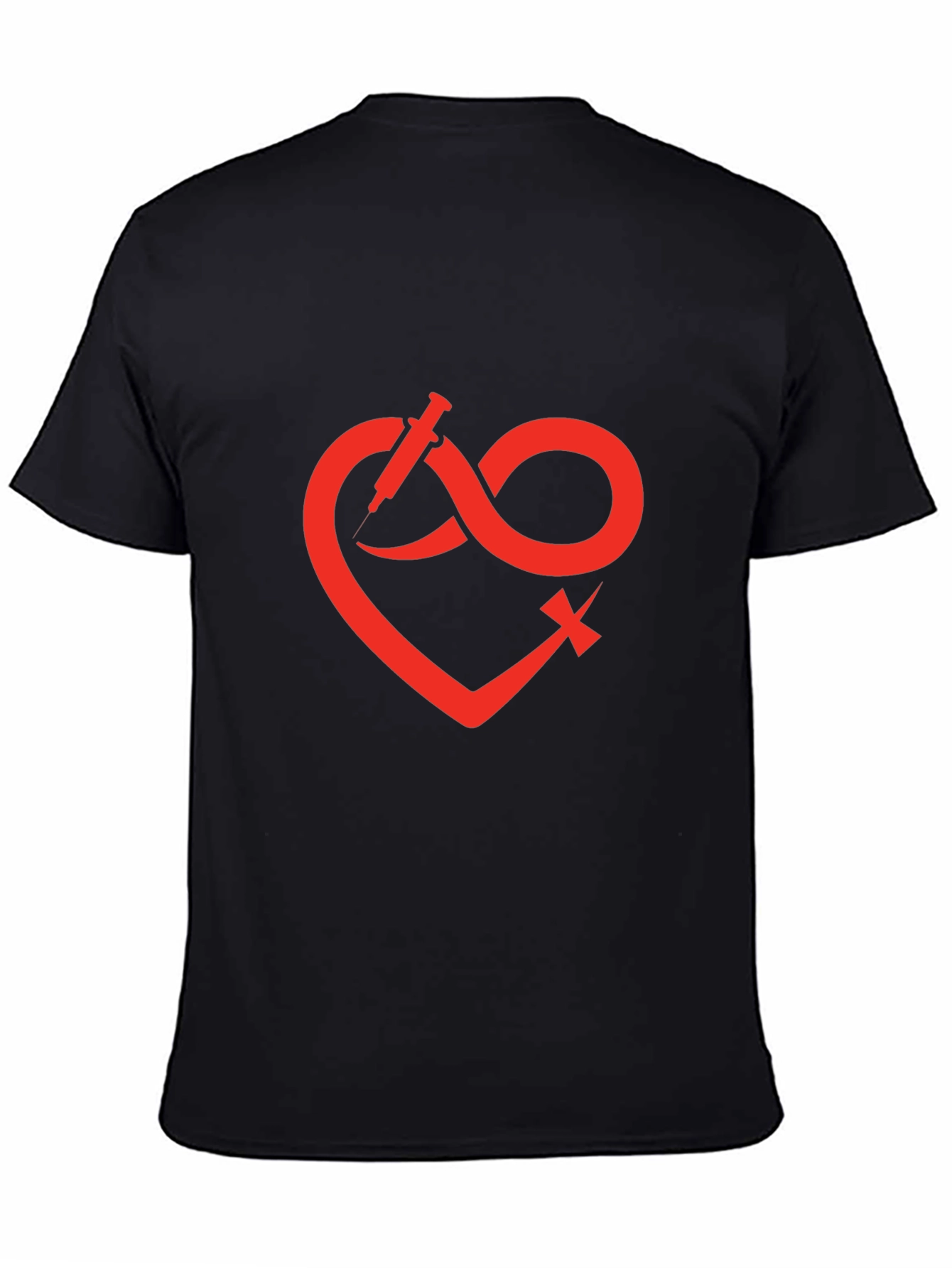 Heart Infinity Syringe Graphic T-Shirt
