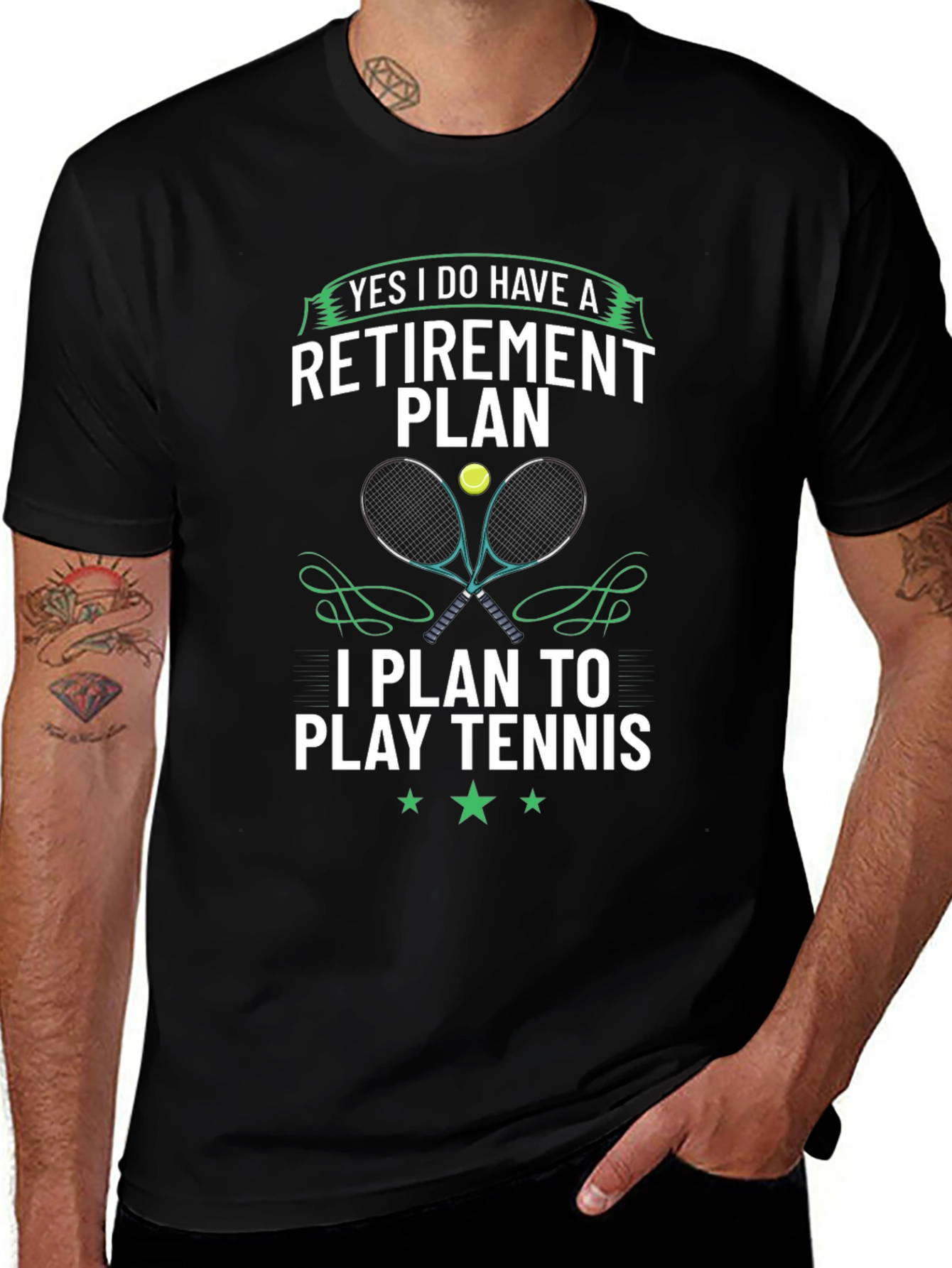 Retirement Plan Tennis Graphic Tee