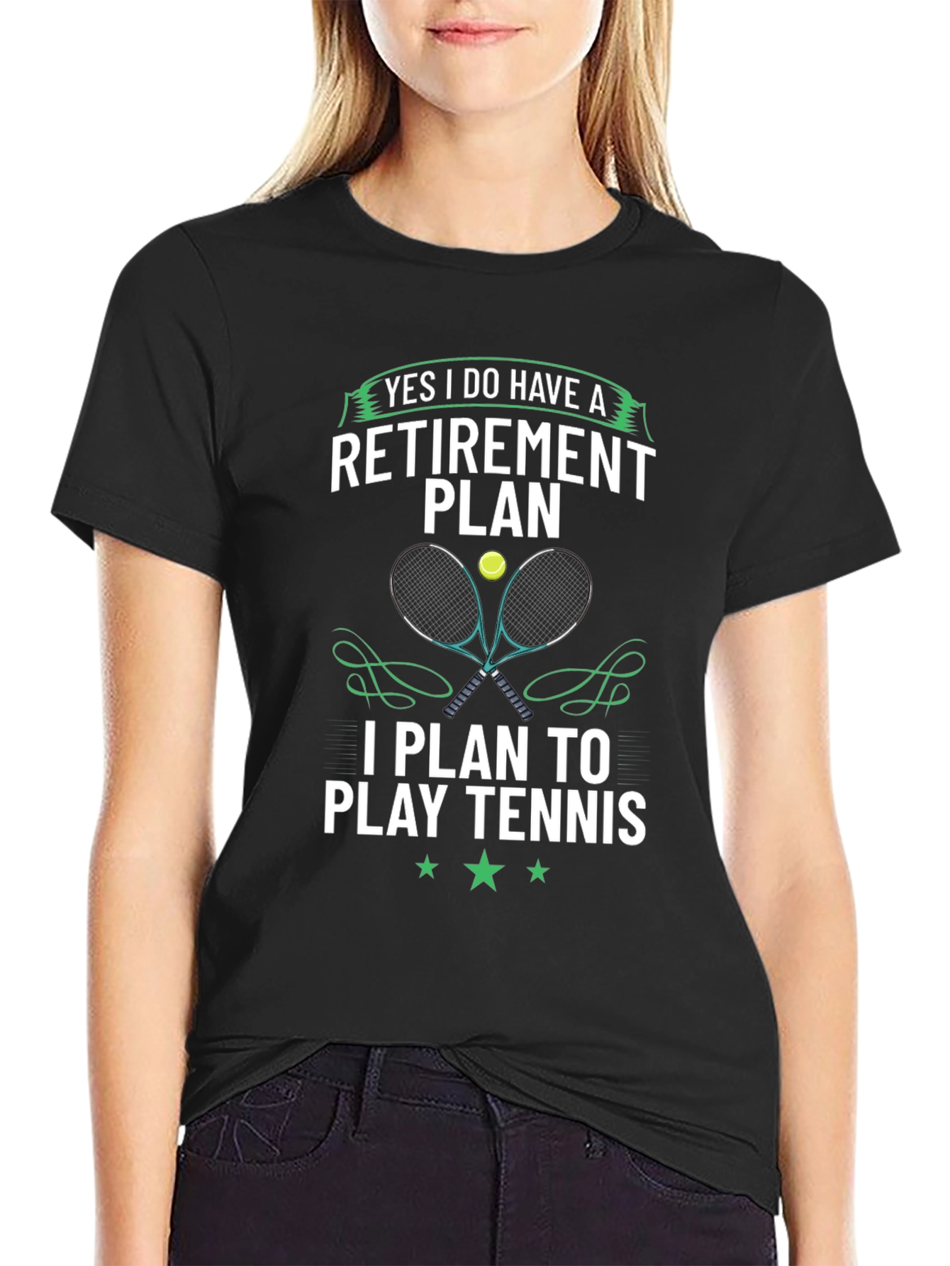 Retirement Plan Tennis Graphic Tee