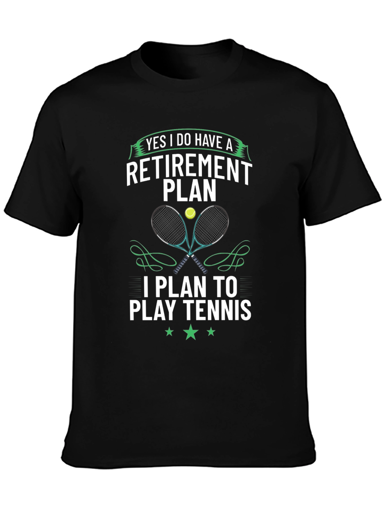 Retirement Plan Tennis Graphic Tee