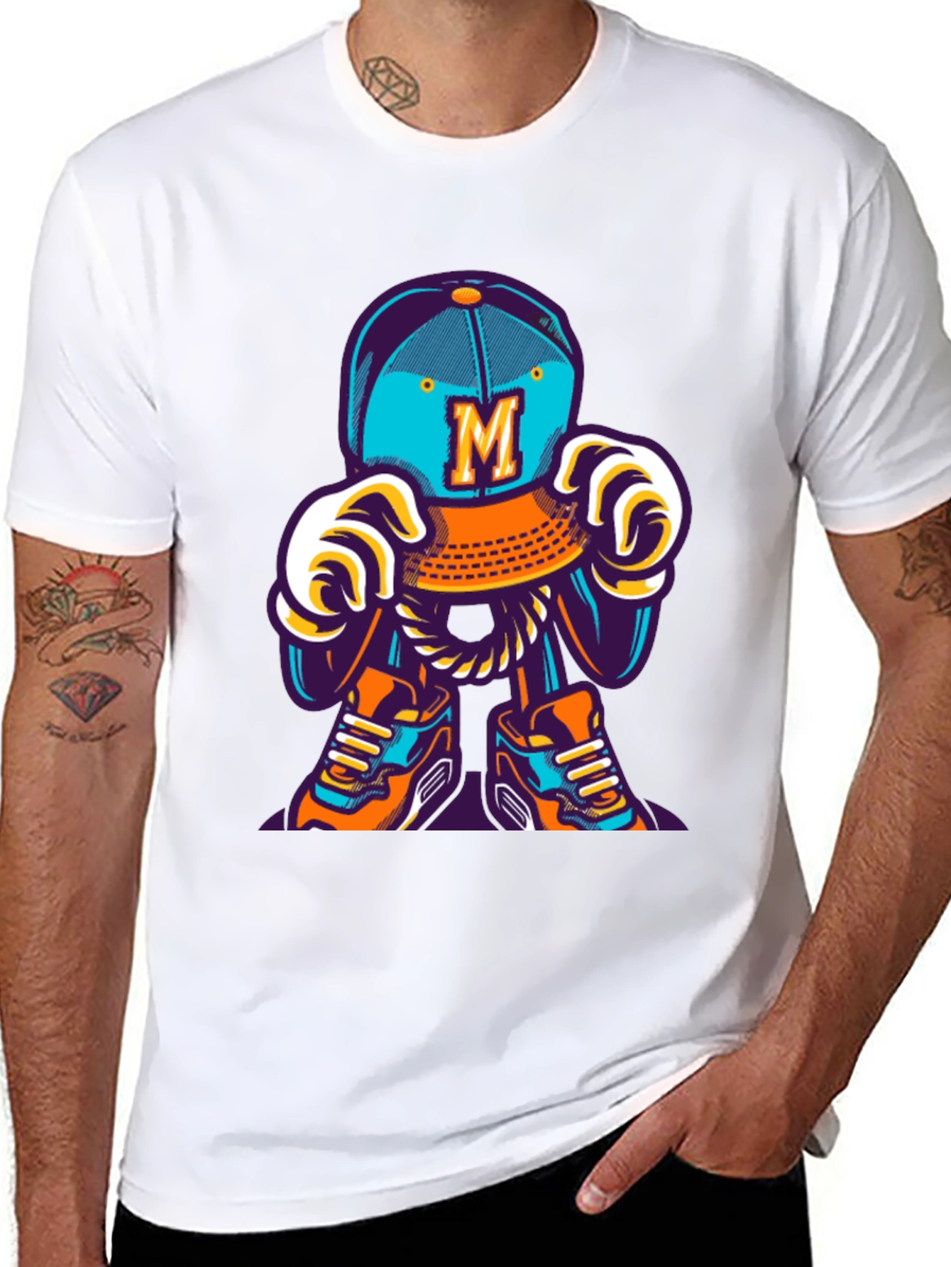 Fun Cartoon Character Graphic T-Shirt - Casual Wear