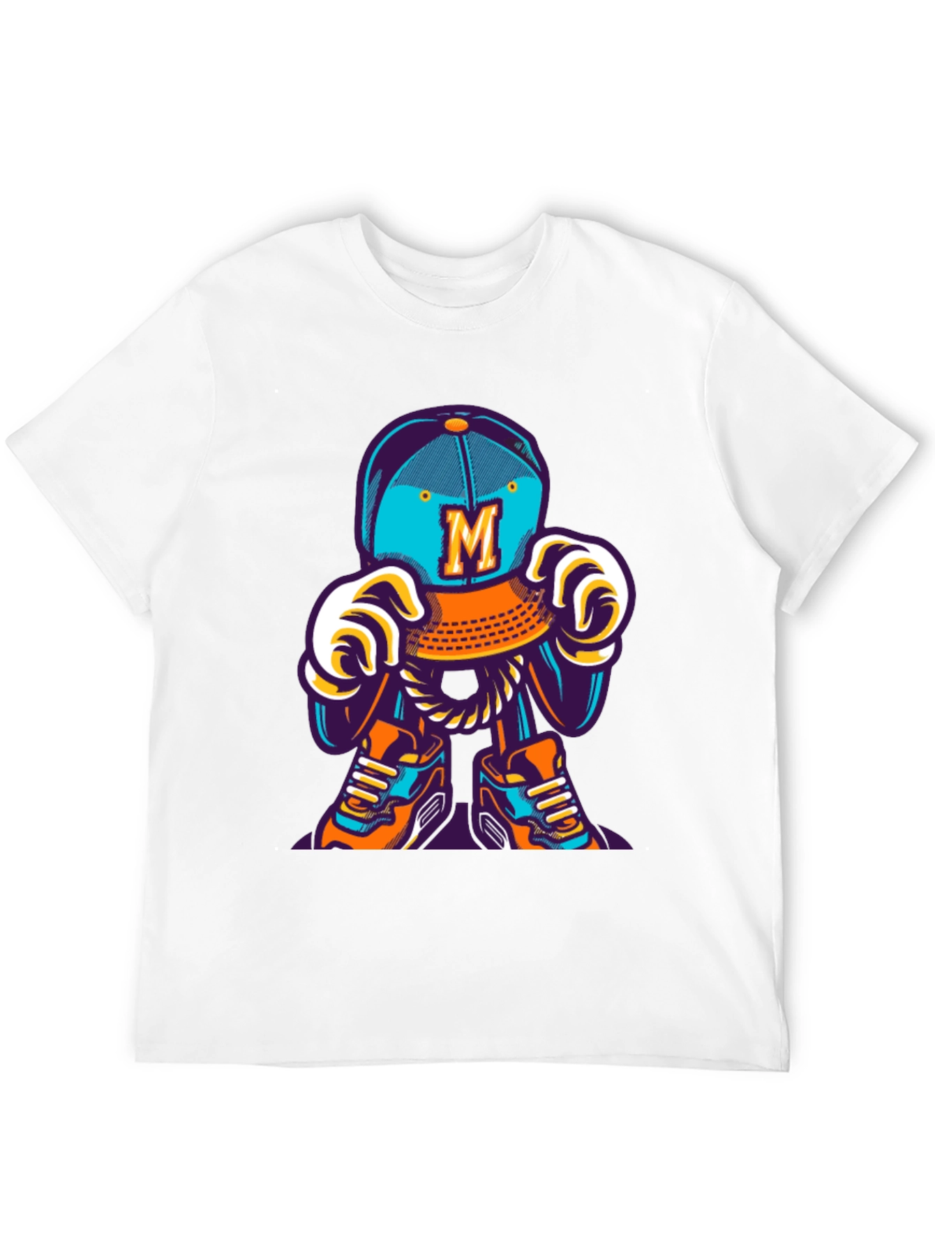 Fun Cartoon Character Graphic T-Shirt - Casual Wear