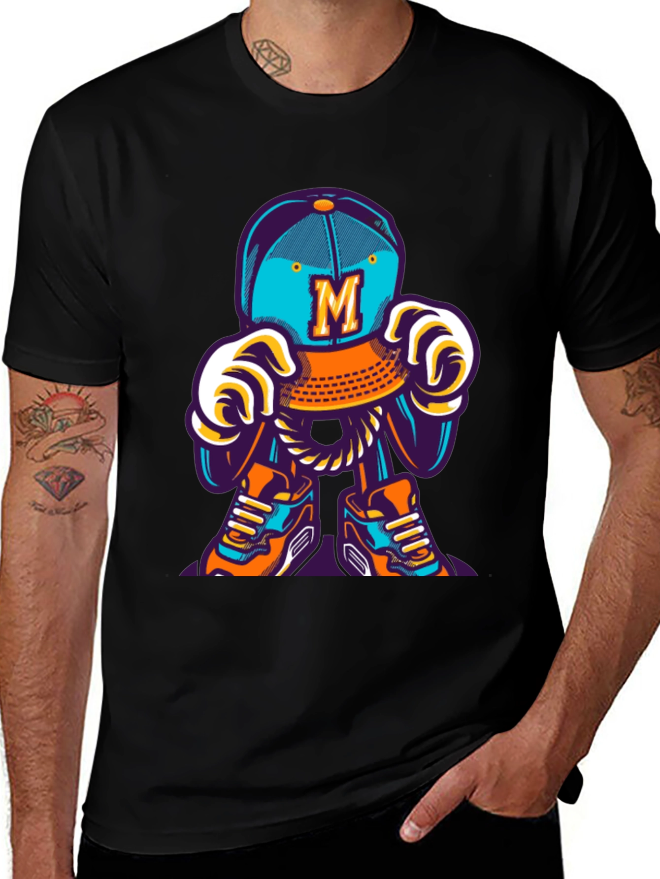 Fun Cartoon Character Graphic T-Shirt - Casual Wear