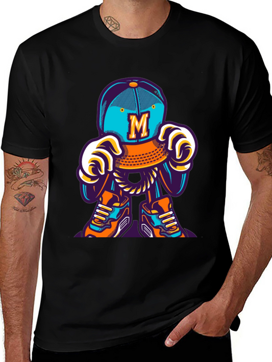 Fun Cartoon Character Graphic T-Shirt - Casual Wear