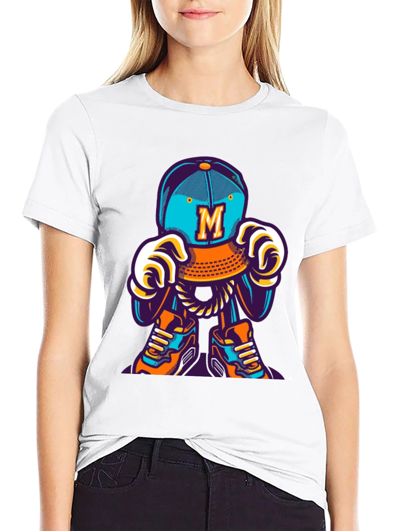Fun Cartoon Character Graphic T-Shirt - Casual Wear