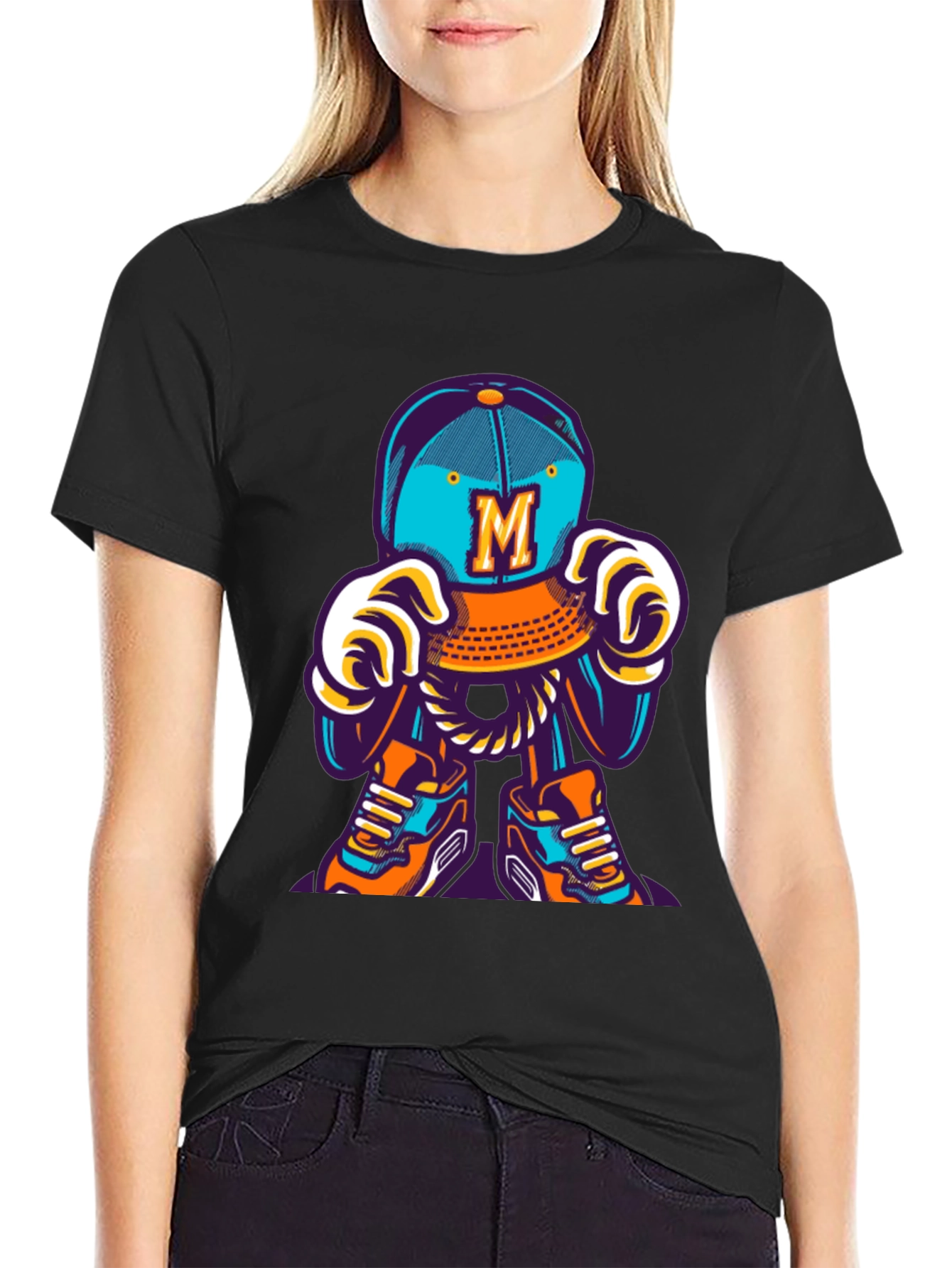 Fun Cartoon Character Graphic T-Shirt - Casual Wear