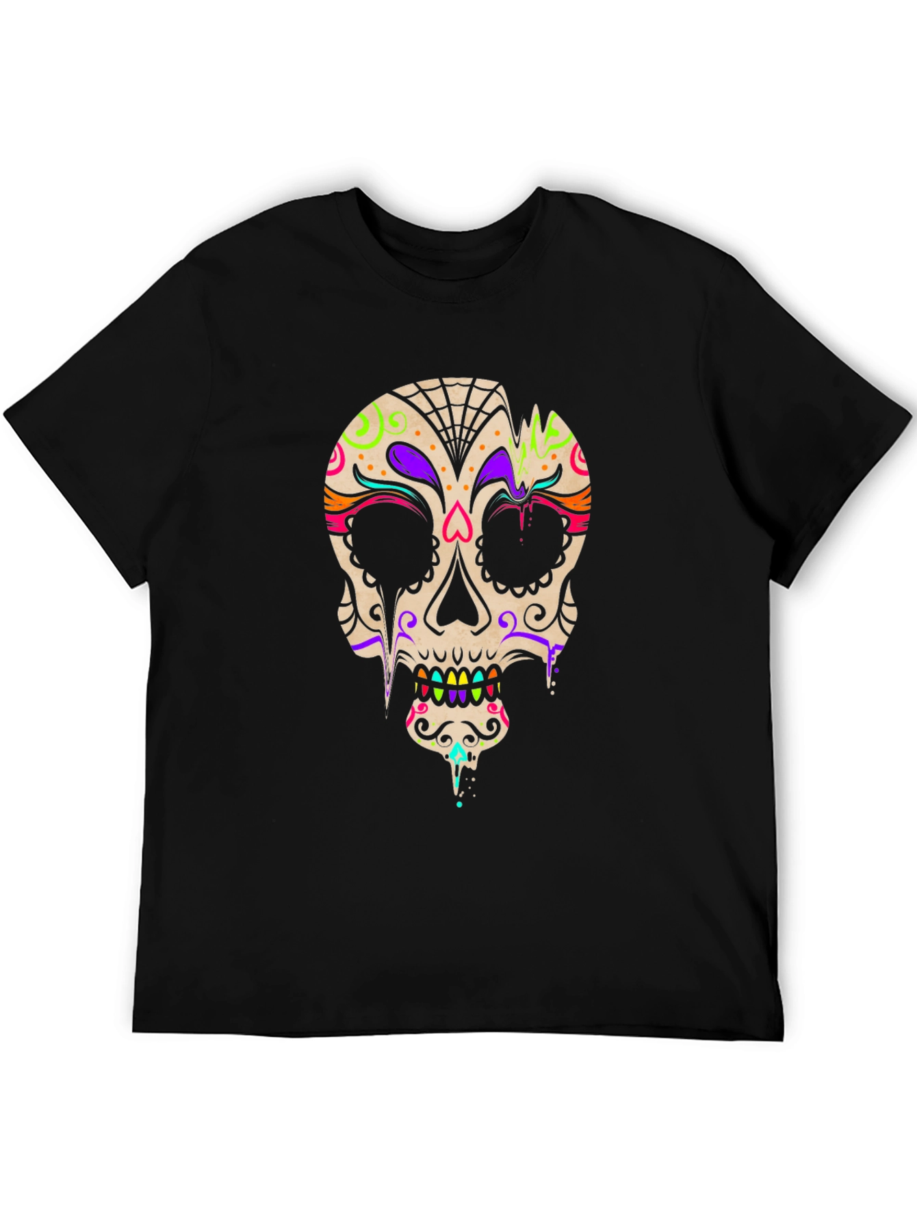 Day of the Dead Skull Graphic T-Shirt