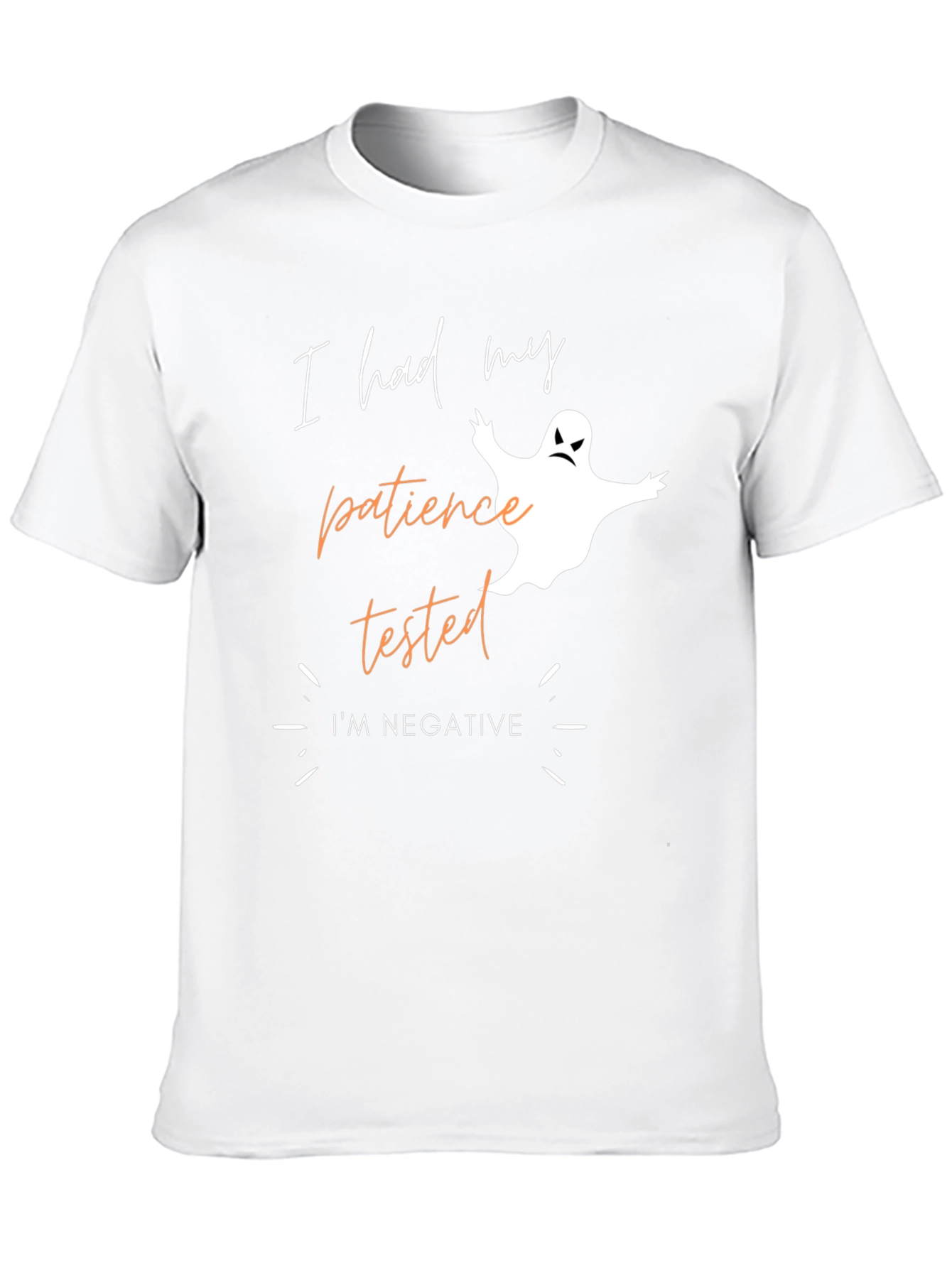 Funny Halloween Patience Tested Ghost Graphic T-Shirt
