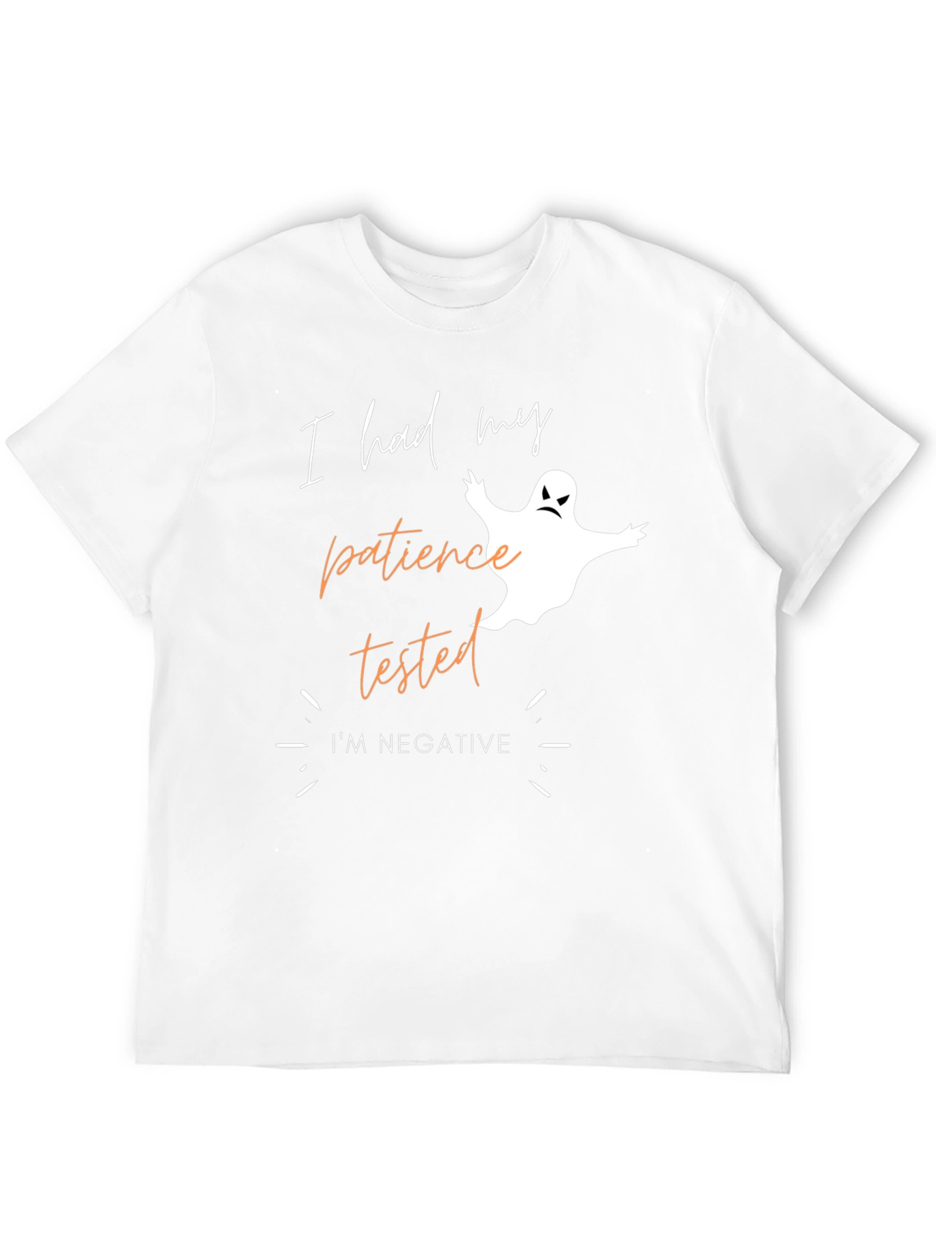Funny Halloween Patience Tested Ghost Graphic T-Shirt