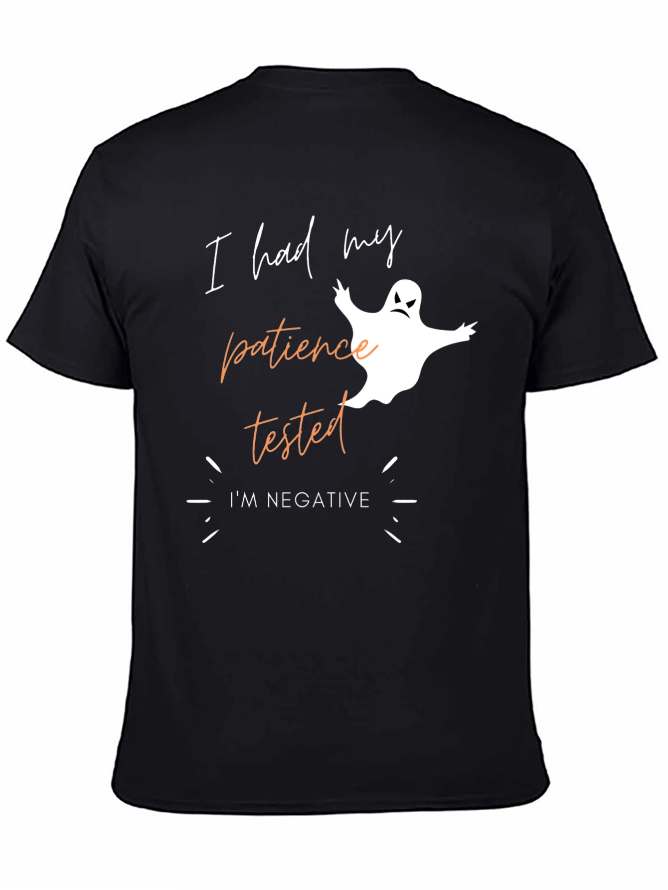 Funny Halloween Patience Tested Ghost Graphic T-Shirt