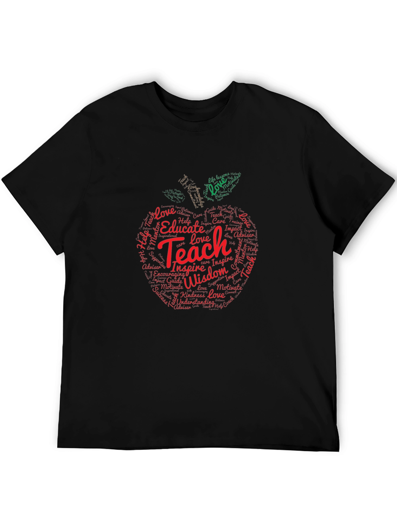 Teacher Apple Word Art T-Shirt