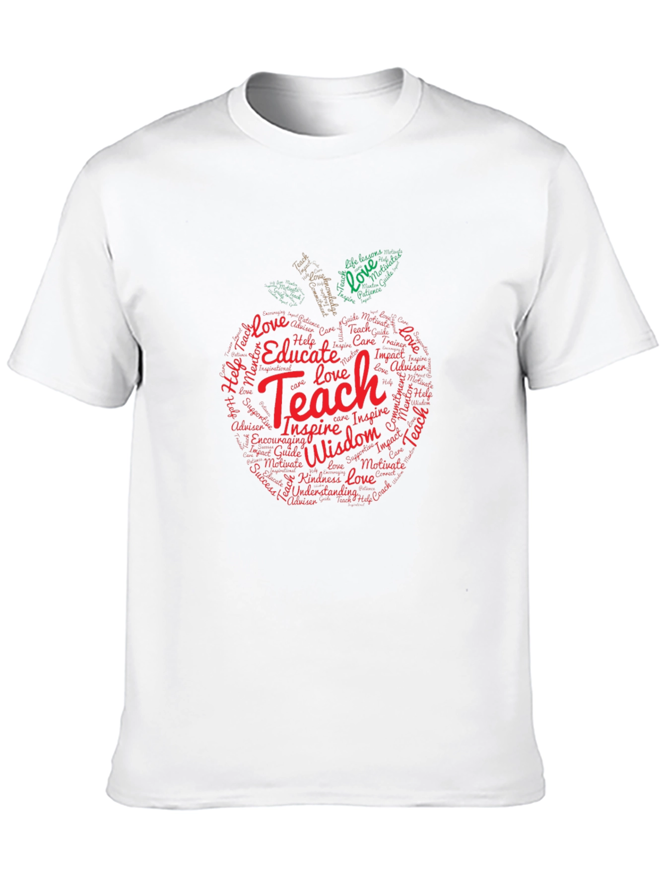 Teacher Apple Word Art T-Shirt