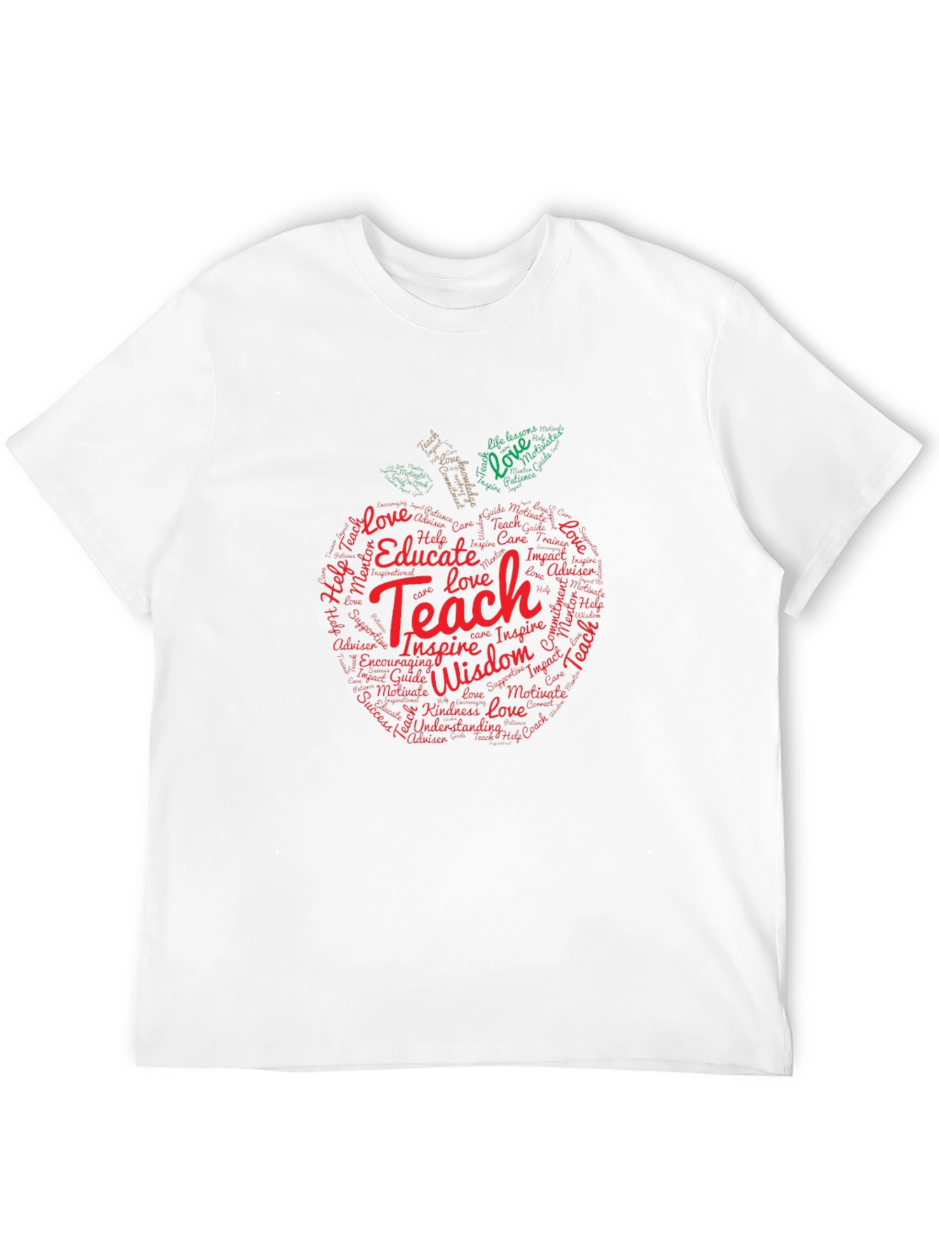 Teacher Apple Word Art T-Shirt