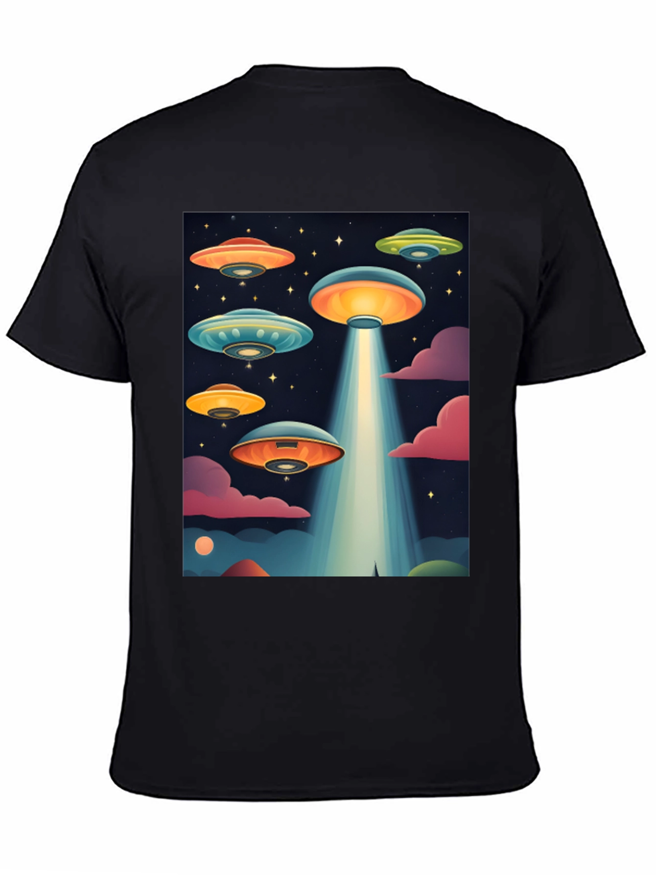 Retro UFO Graphic T-Shirt - Sci-Fi Alien Tee
