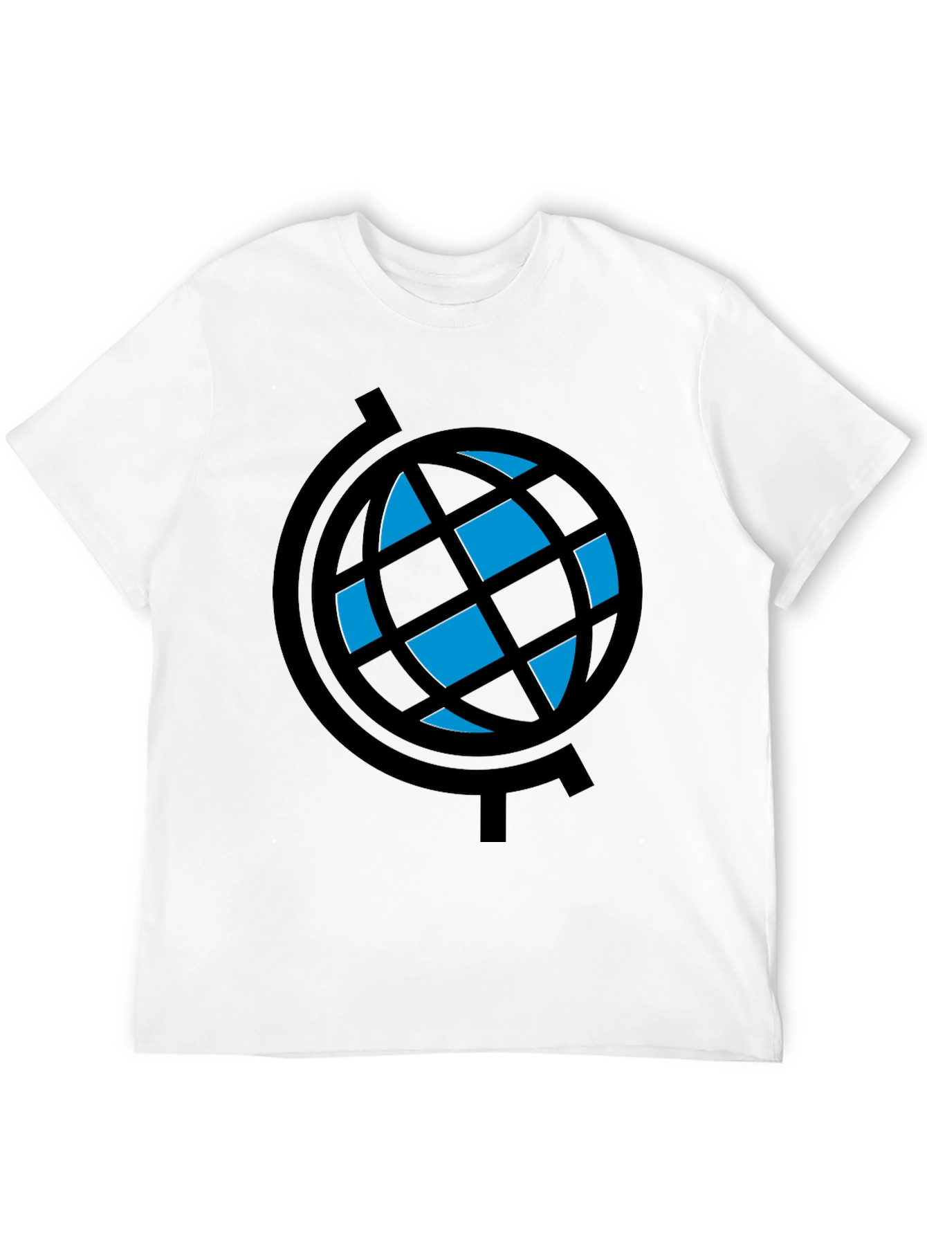 Globe Graphic T-Shirt - Black Crew Neck Tee