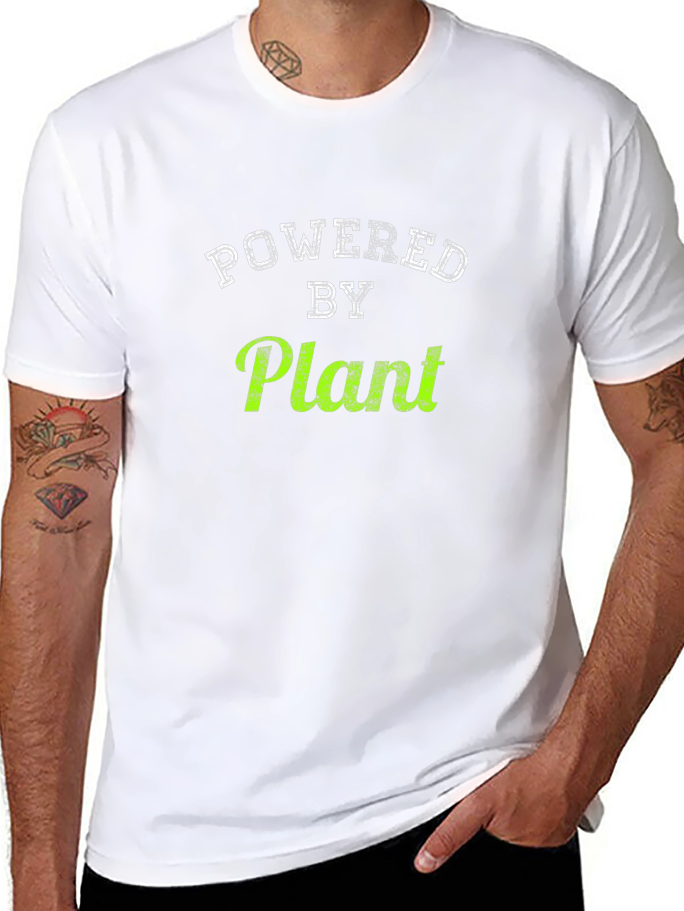 Powered by Plant Graphic T-Shirt - Black