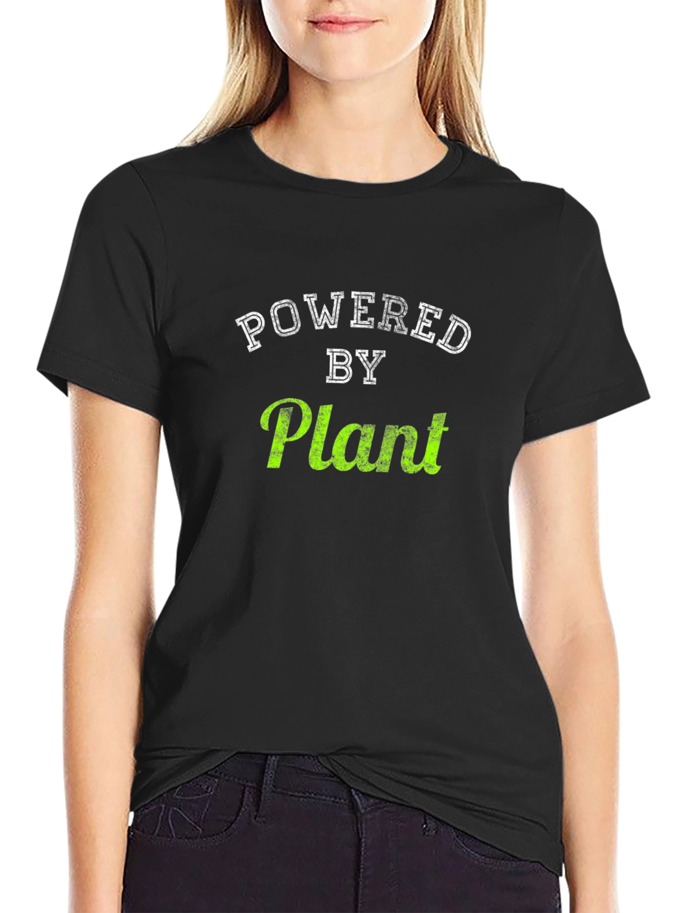 Powered by Plant Graphic T-Shirt - Black