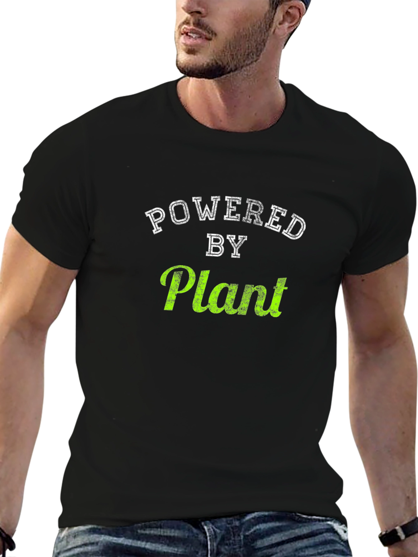 Powered by Plant Graphic T-Shirt - Black