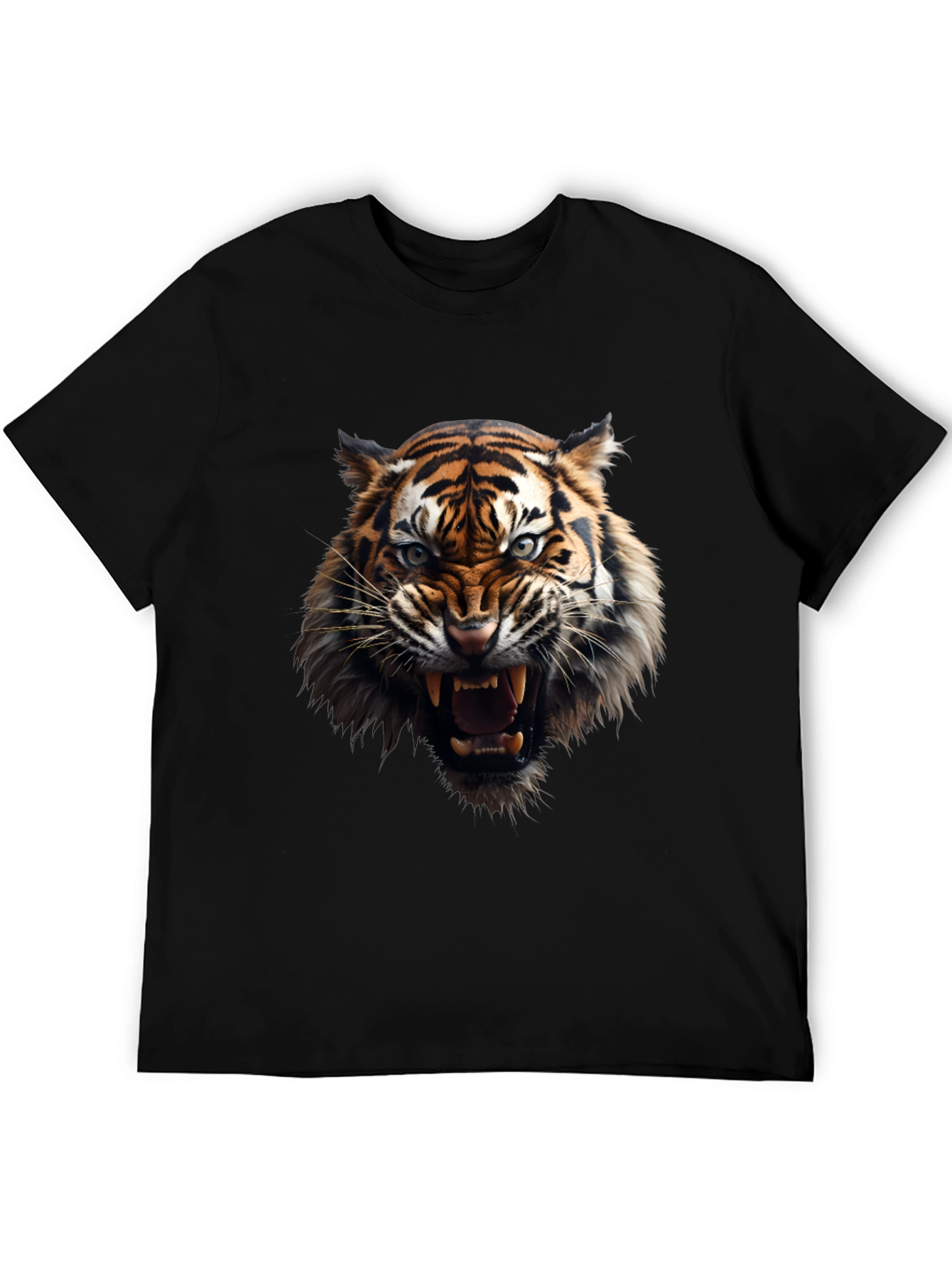 Fierce Tiger Graphic Black T-Shirt