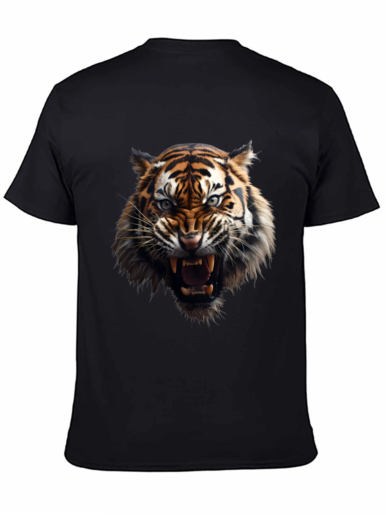 Fierce Tiger Graphic Black T-Shirt
