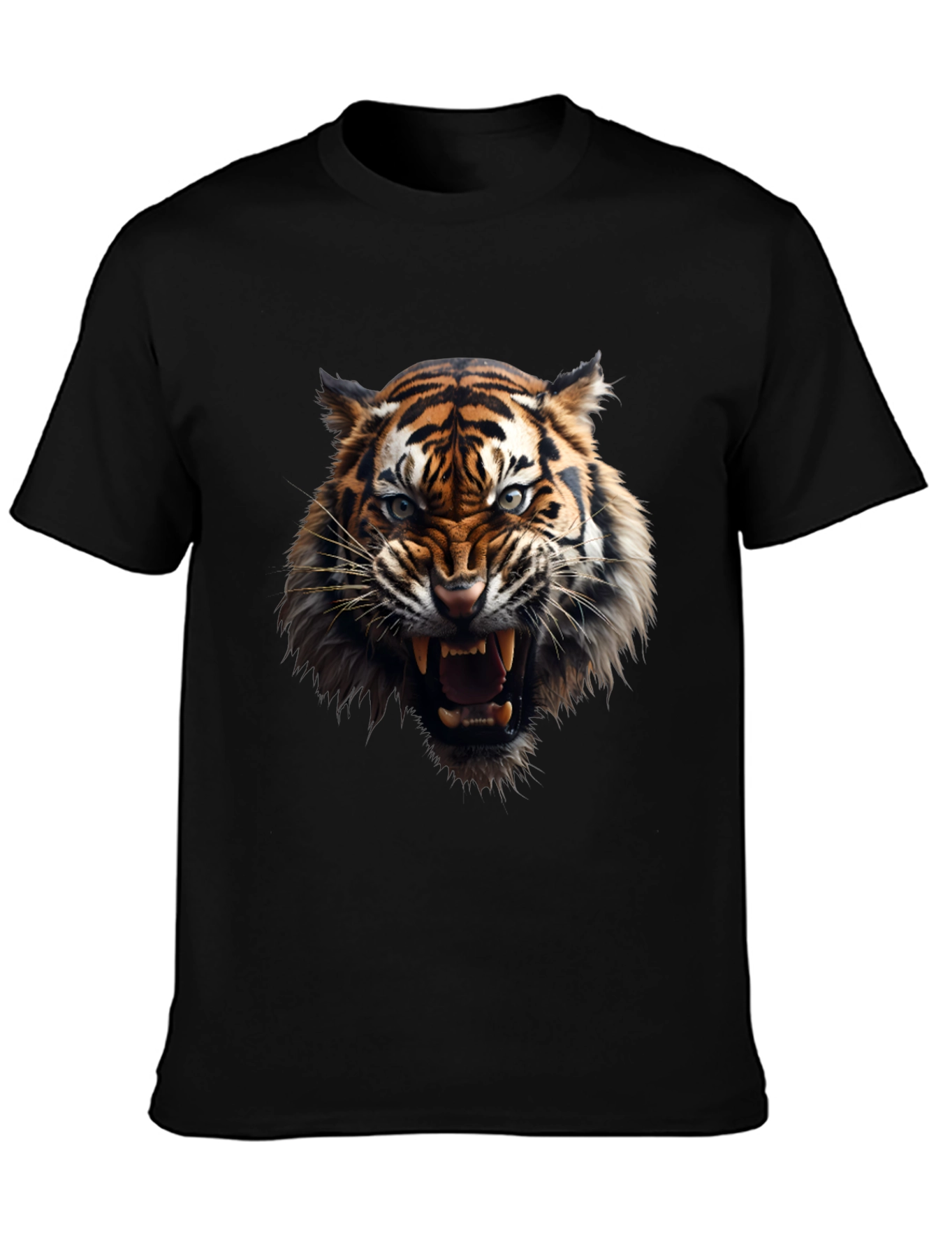 Fierce Tiger Graphic Black T-Shirt