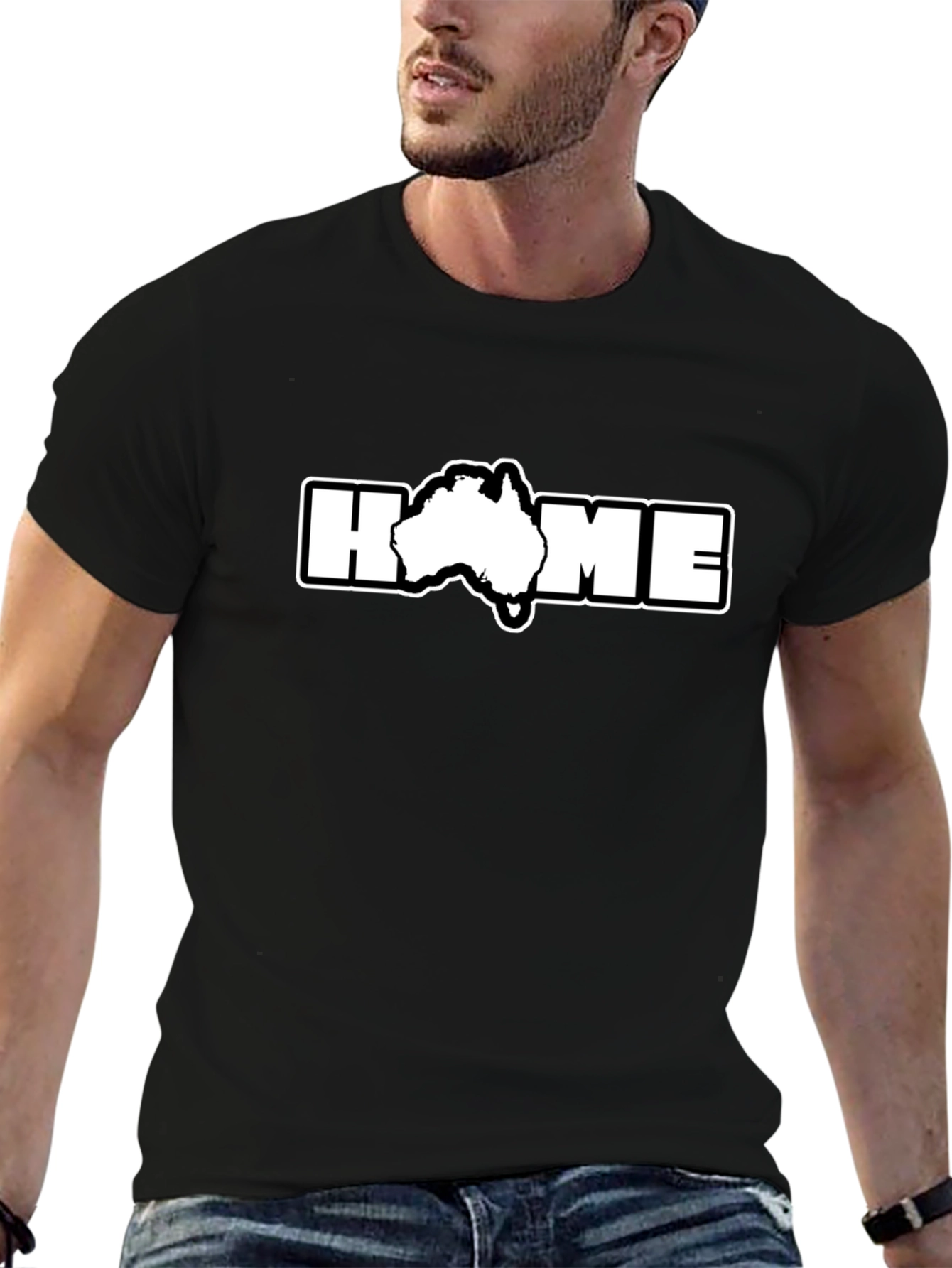 Australia Home T-Shirt - Black Graphic Tee