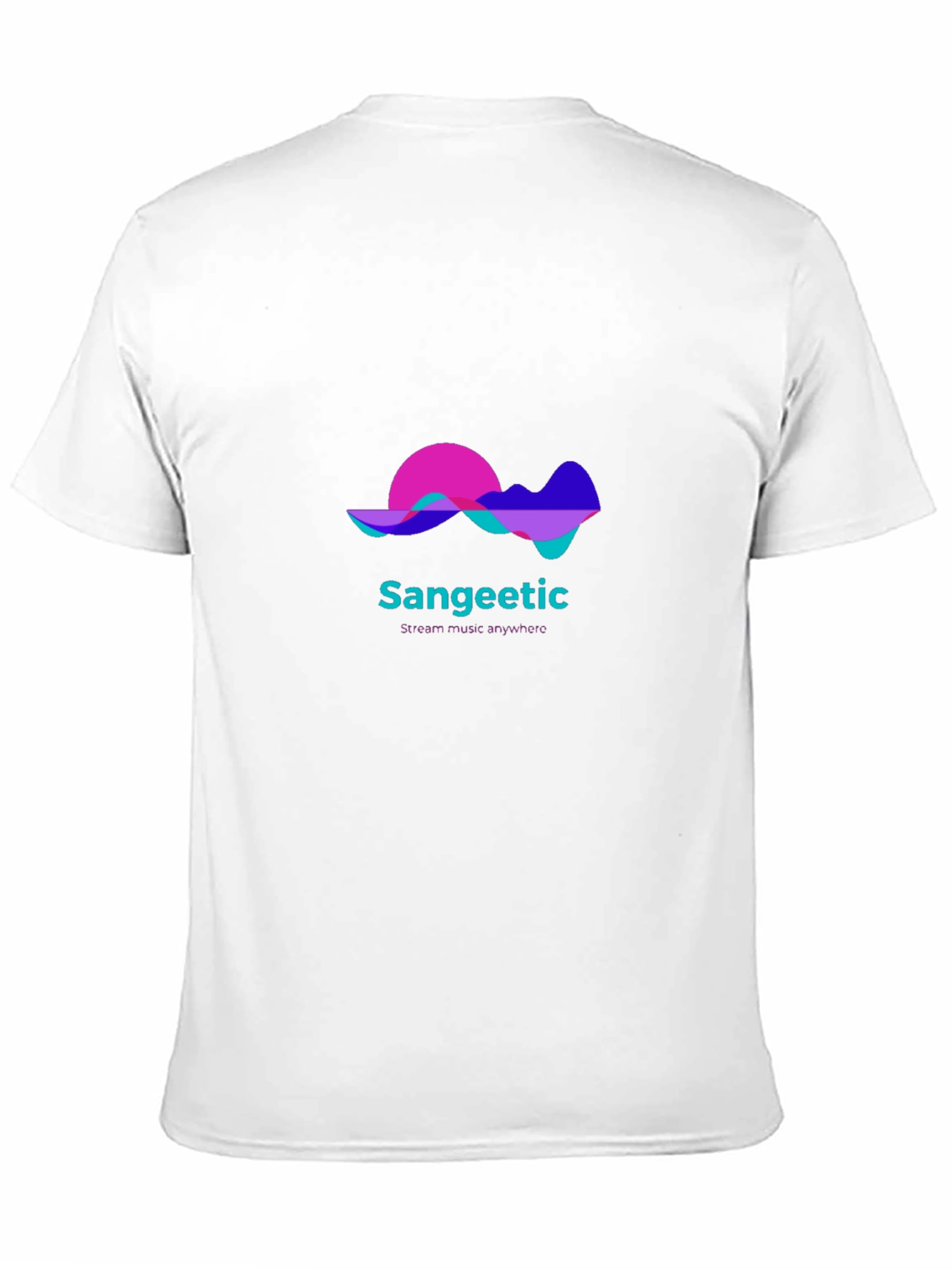 Sangeetic Stream Music Anywhere Black T-Shirt