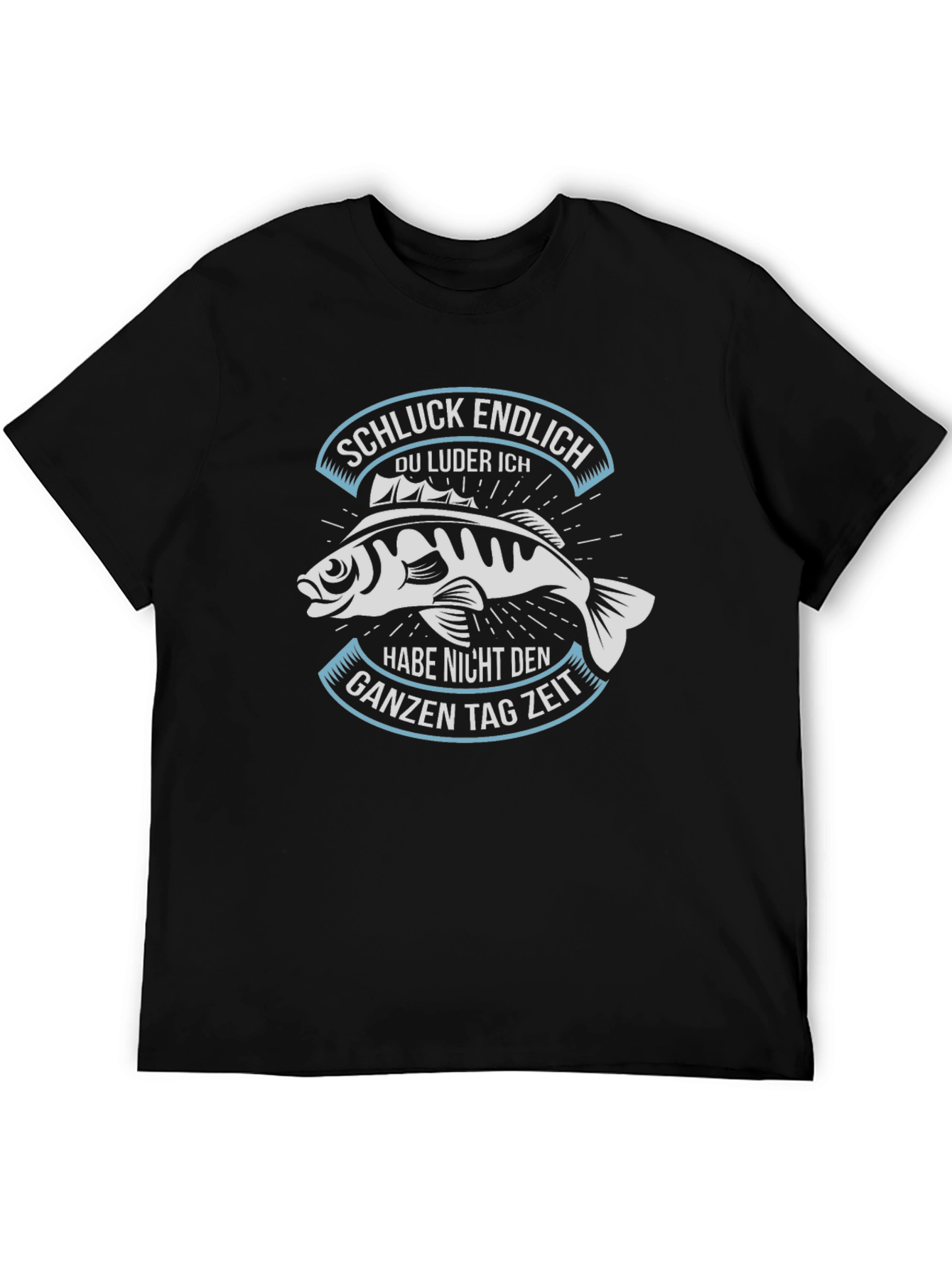 Funny Fisherman Graphic Tee - German Slogan