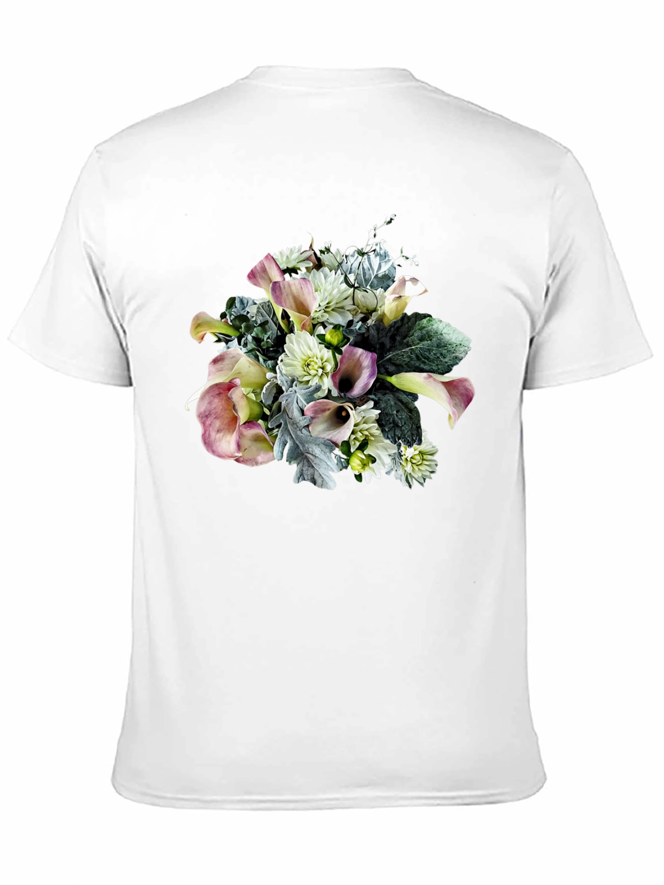 Floral Bouquet Graphic Black T-Shirt
