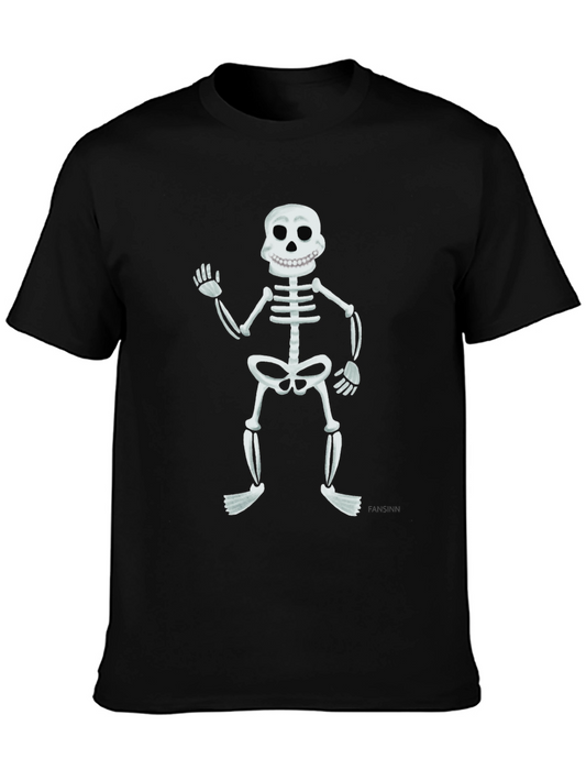 Skeleton Graphic Tee - Mens Black Short Sleeve