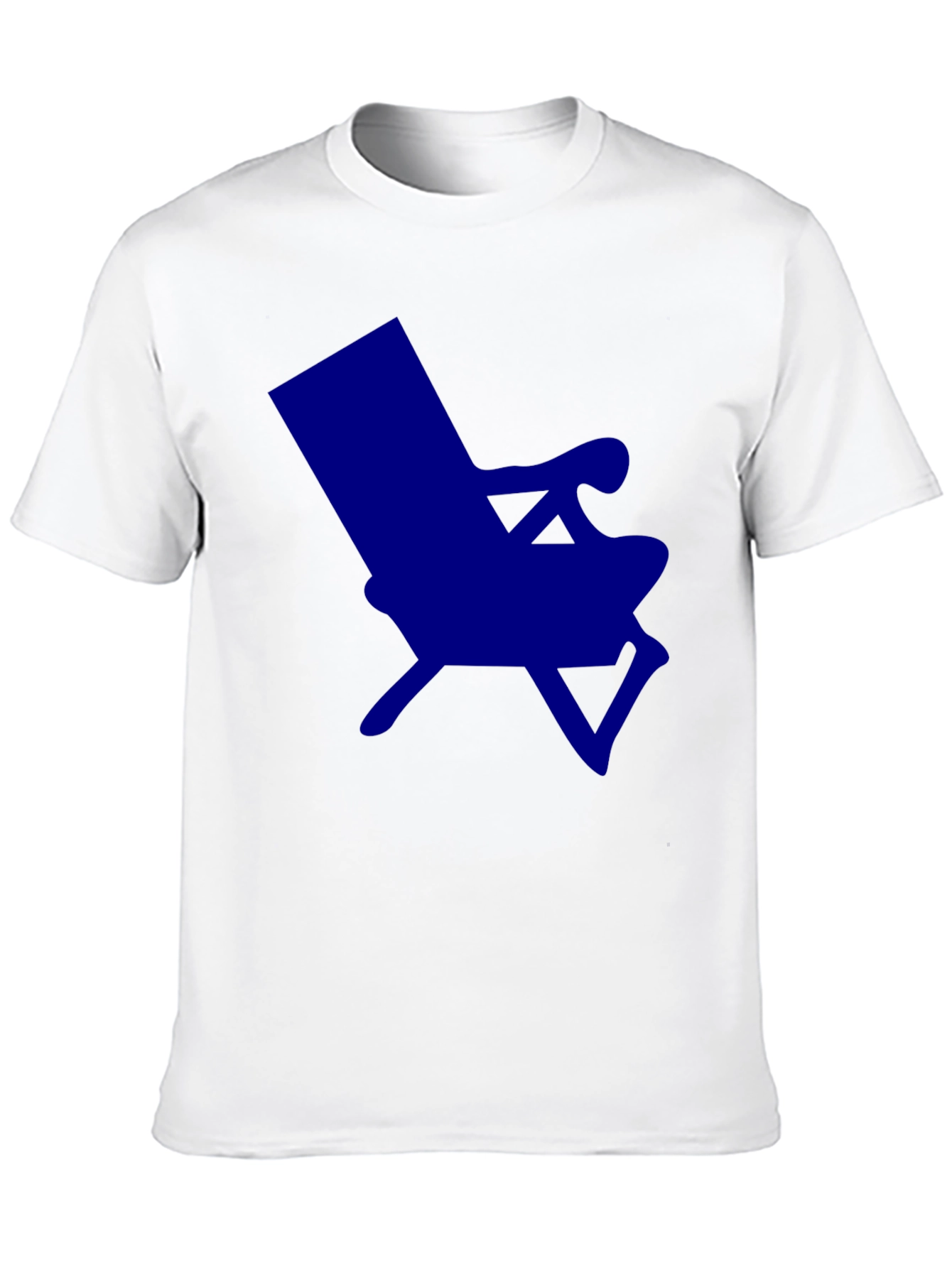 Modern Blue Chair Graphic T-Shirt - Casual Style