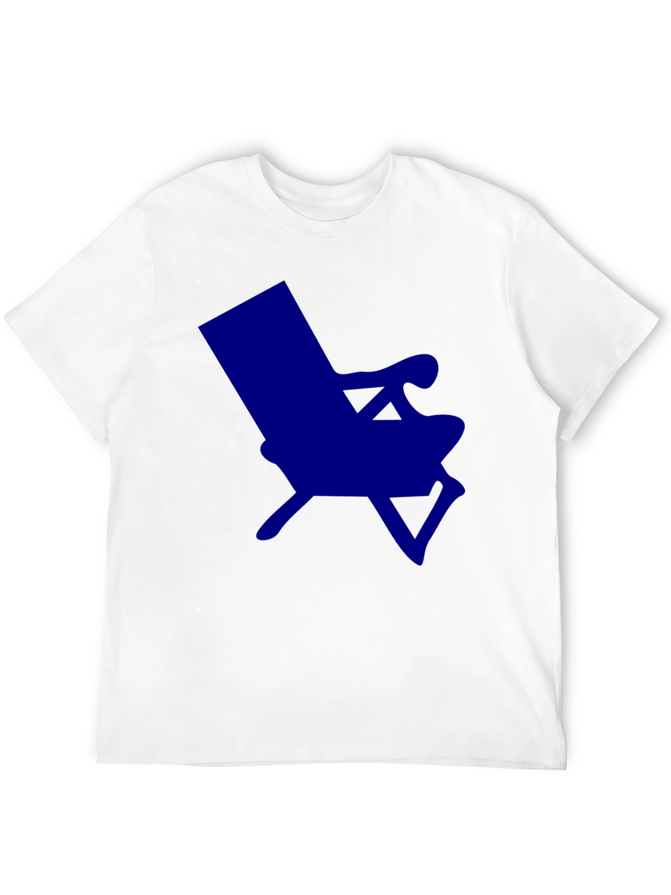 Modern Blue Chair Graphic T-Shirt - Casual Style