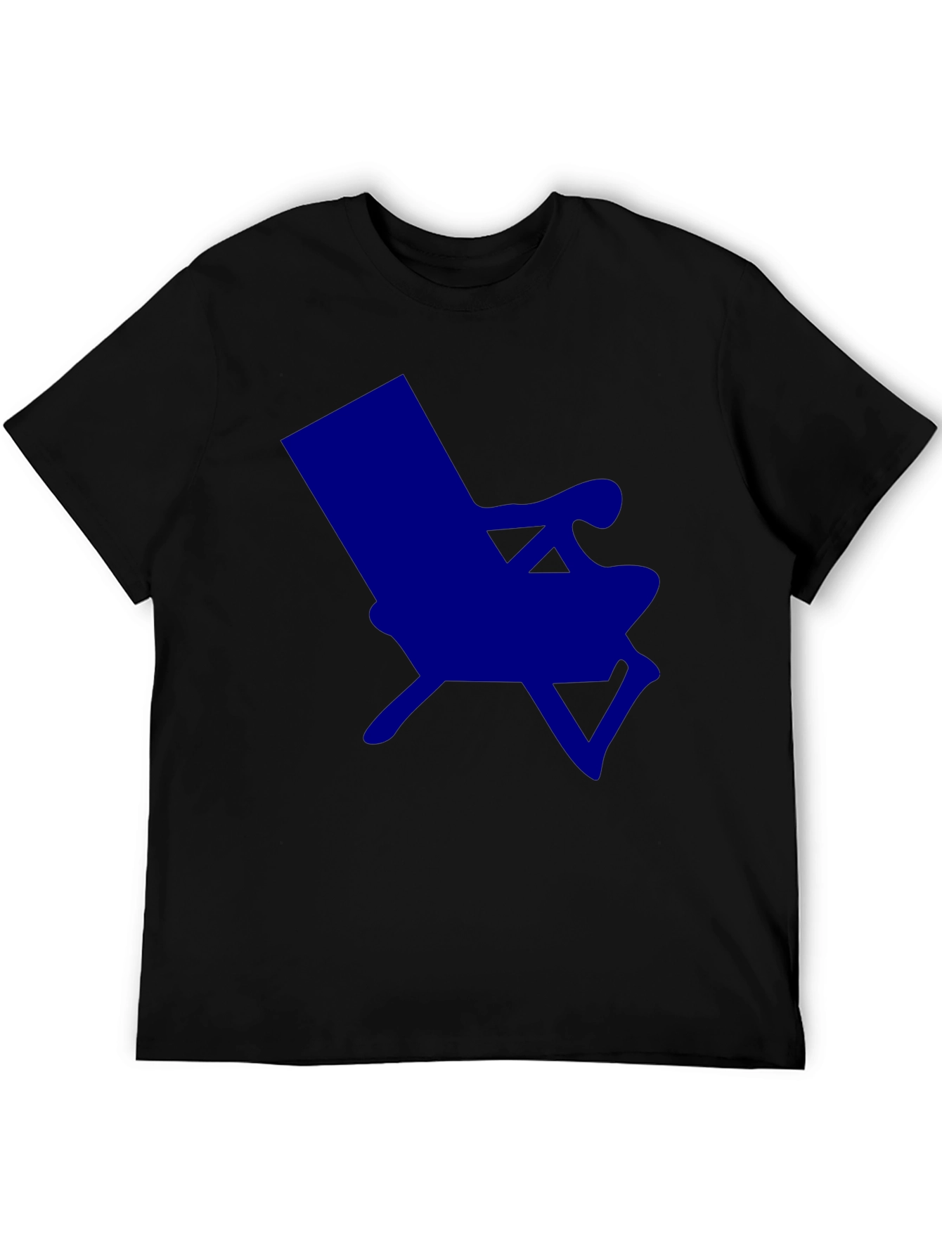Modern Blue Chair Graphic T-Shirt - Casual Style