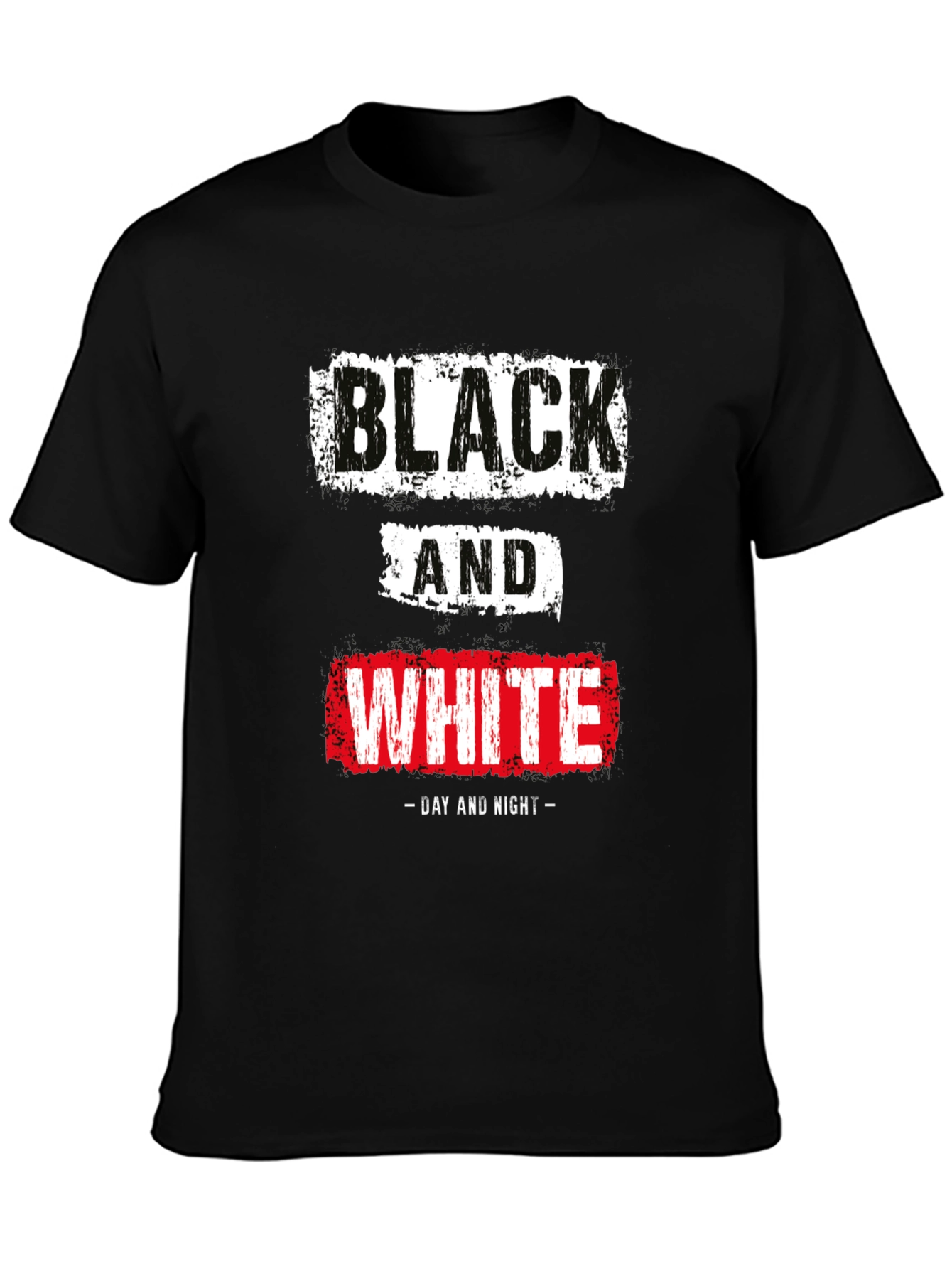 Black & White Day Night Graphic T-Shirt