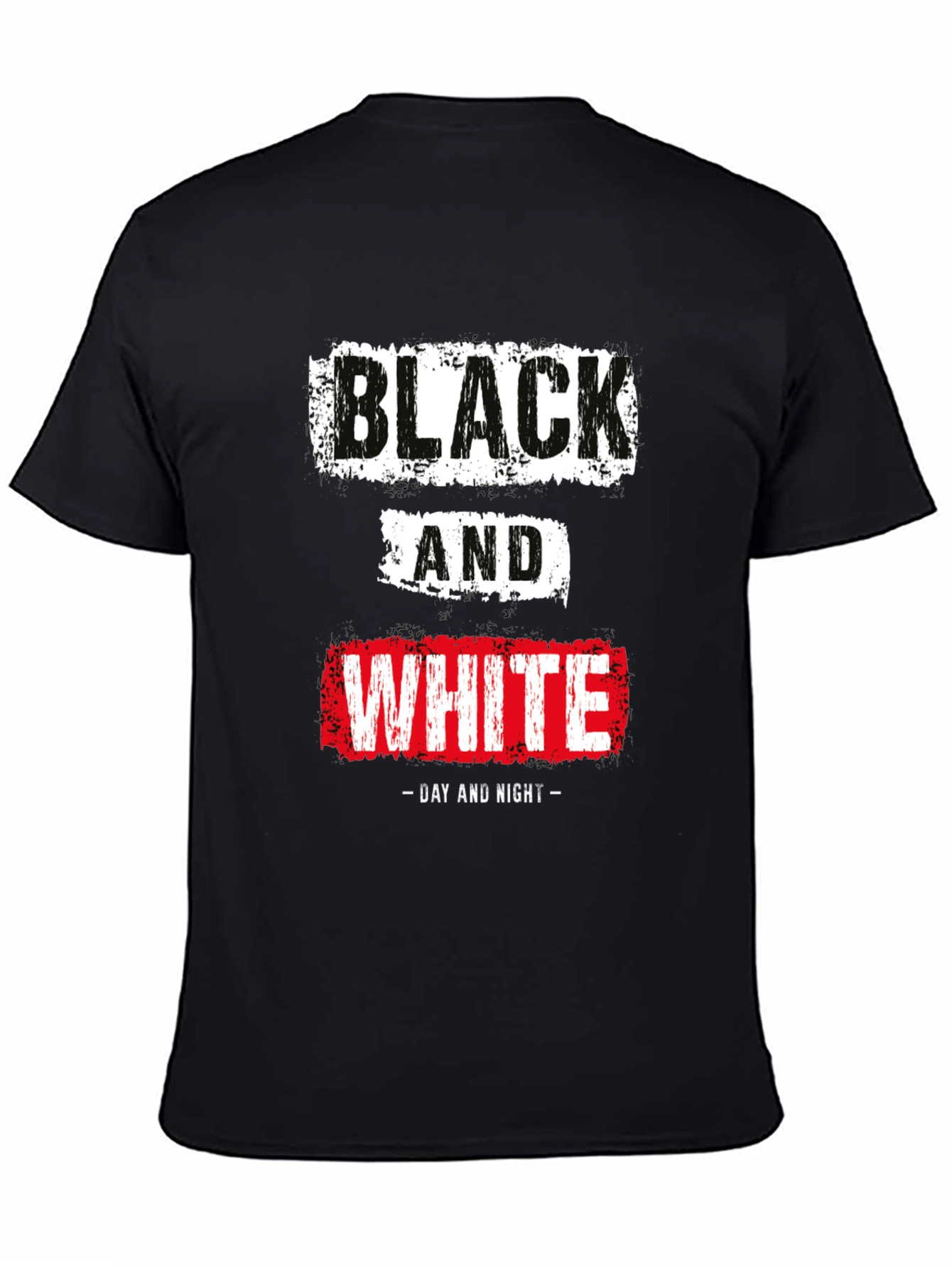 Black & White Day Night Graphic T-Shirt