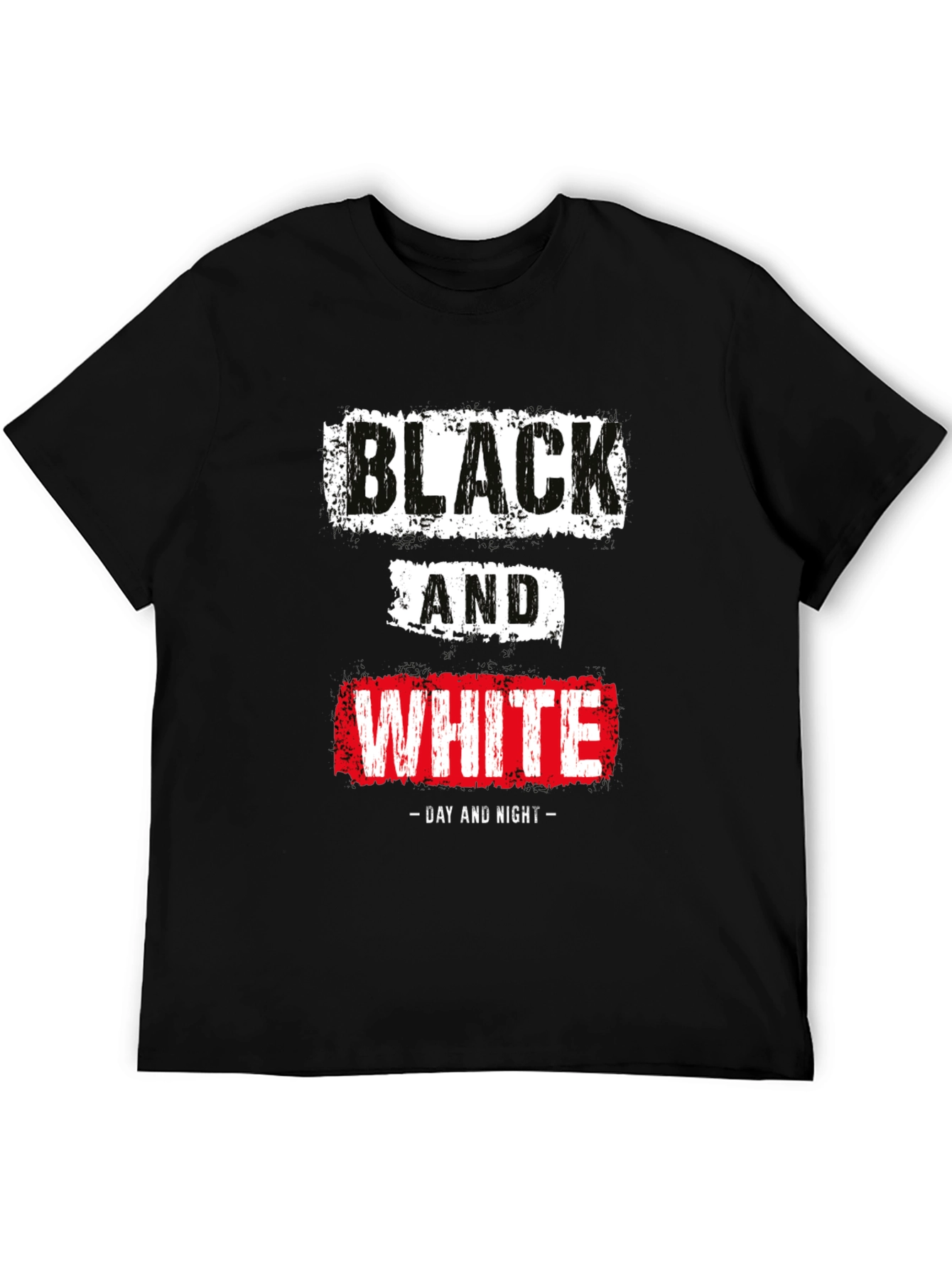 Black & White Day Night Graphic T-Shirt