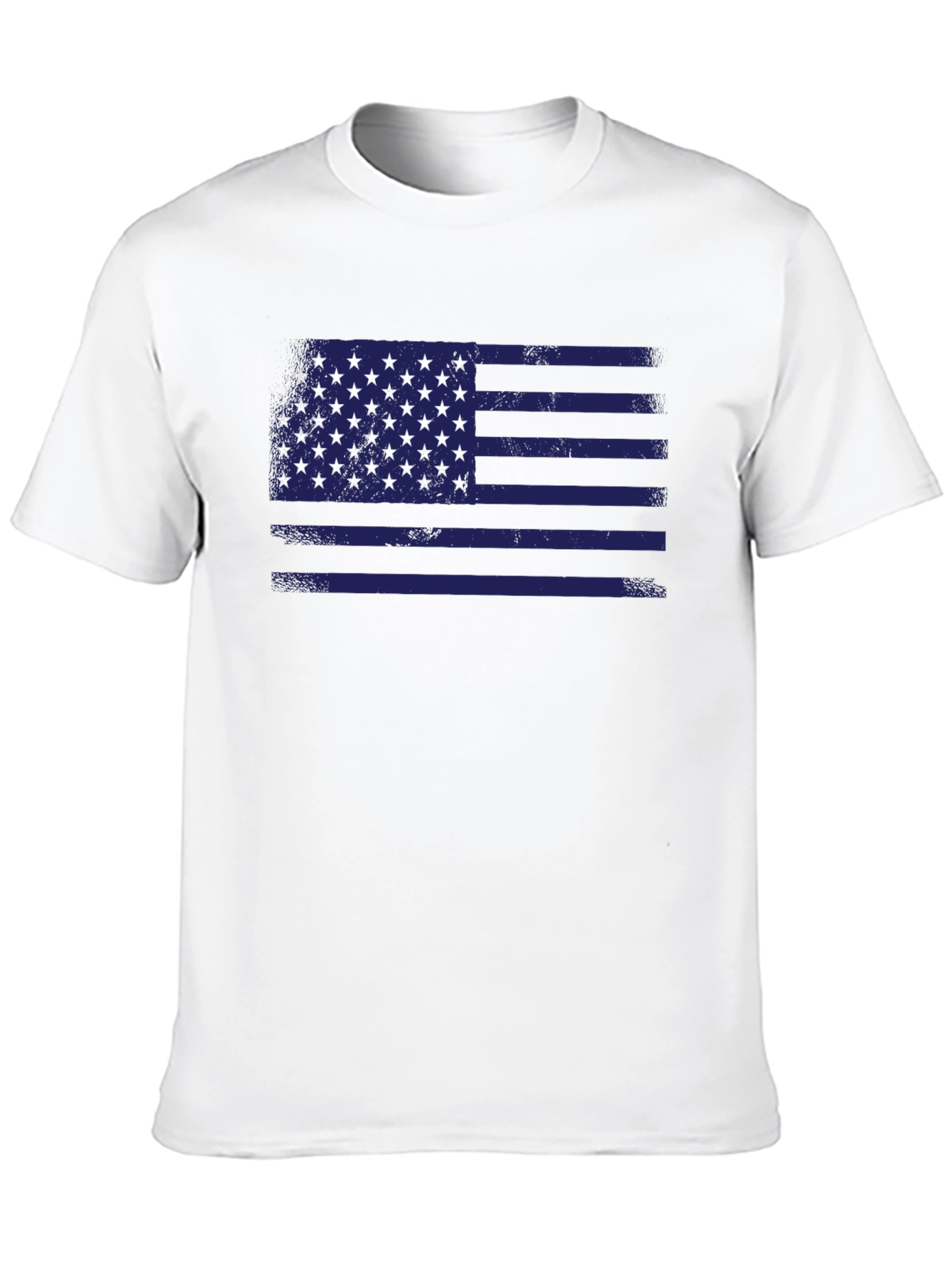 Distressed American Flag T-Shirt - Black
