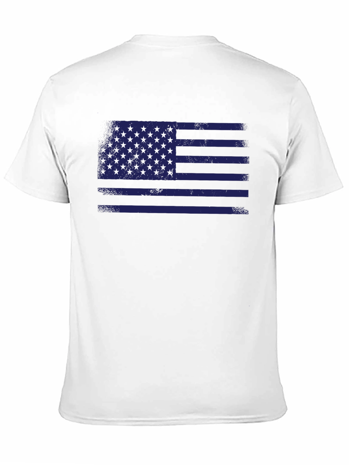 Distressed American Flag T-Shirt - Black