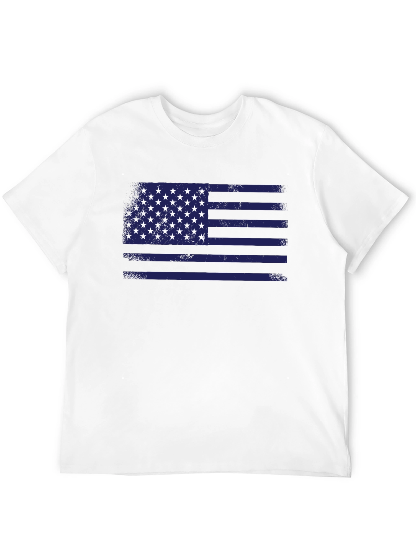 Distressed American Flag T-Shirt - Black