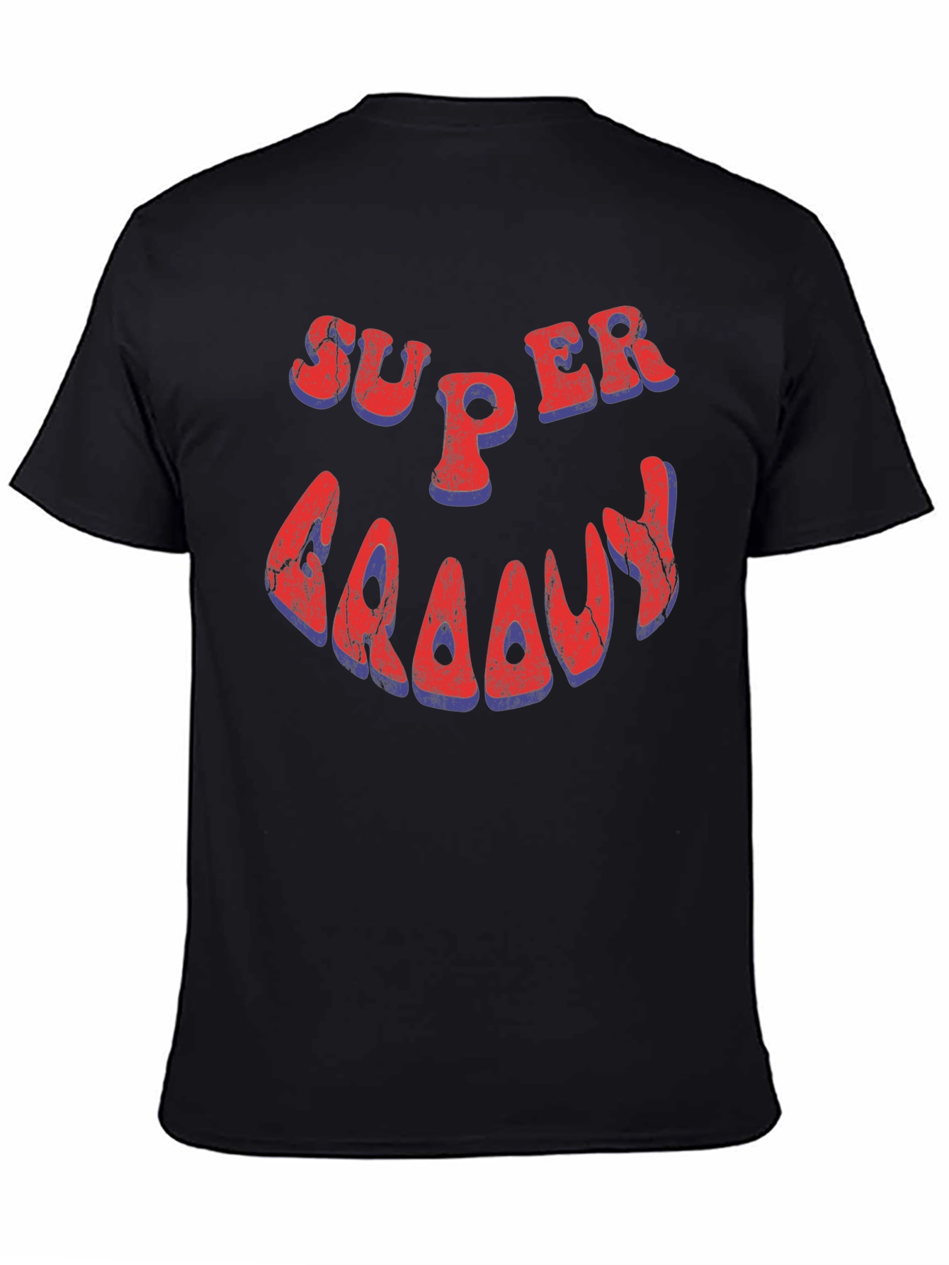 Super Groovy Retro Style Black T-Shirt