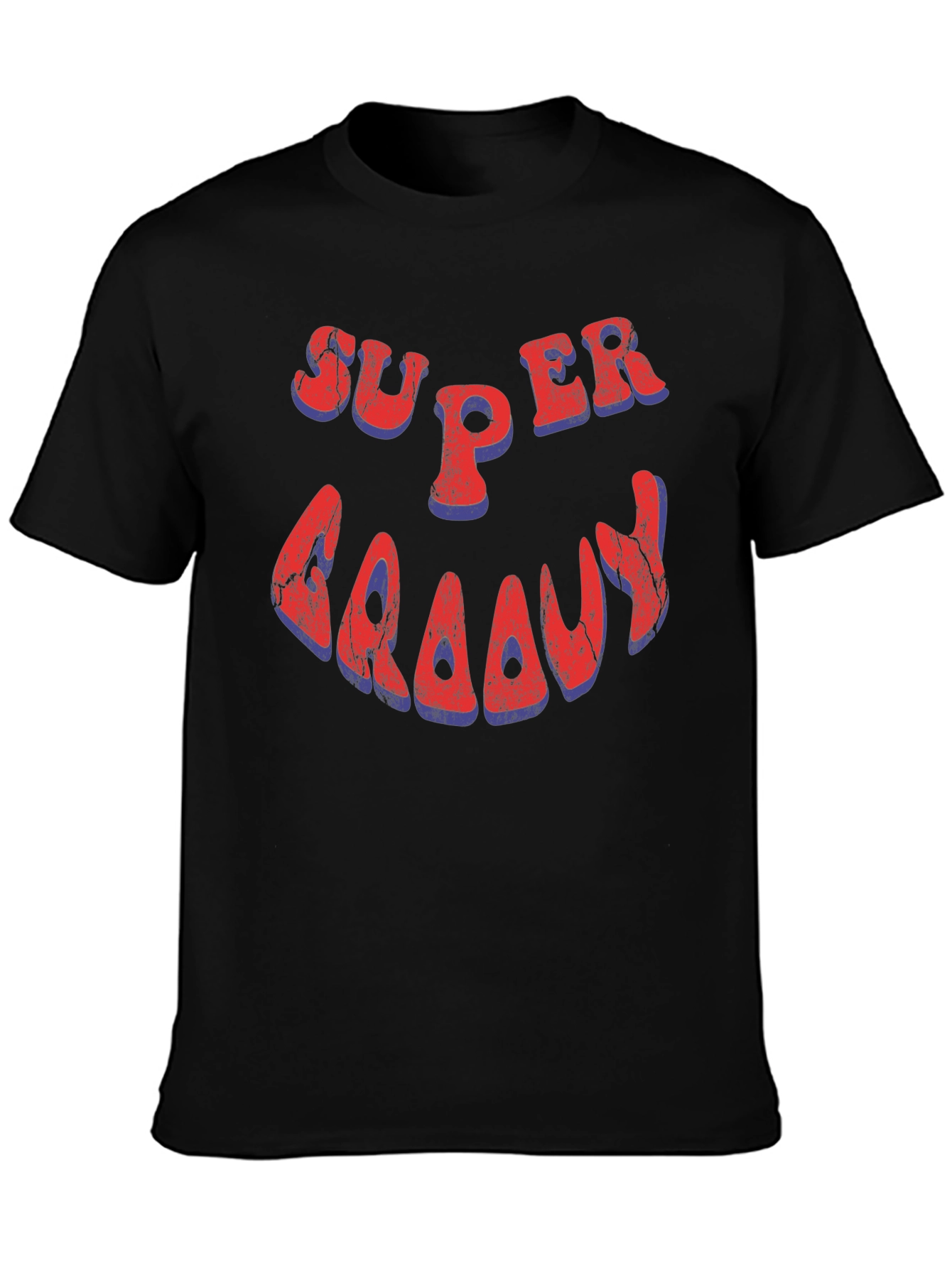 Super Groovy Retro Style Black T-Shirt