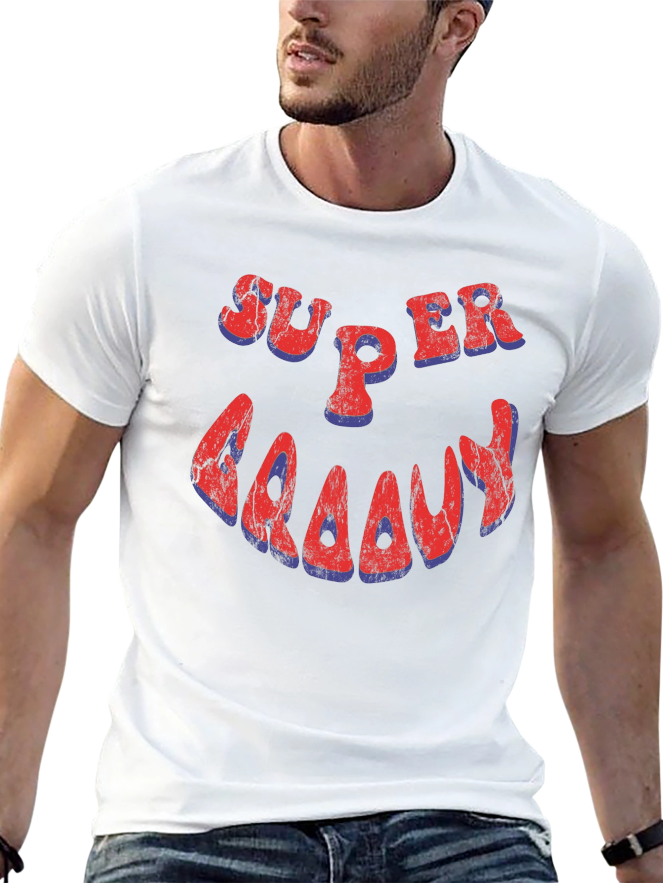 Super Groovy Retro Style Black T-Shirt