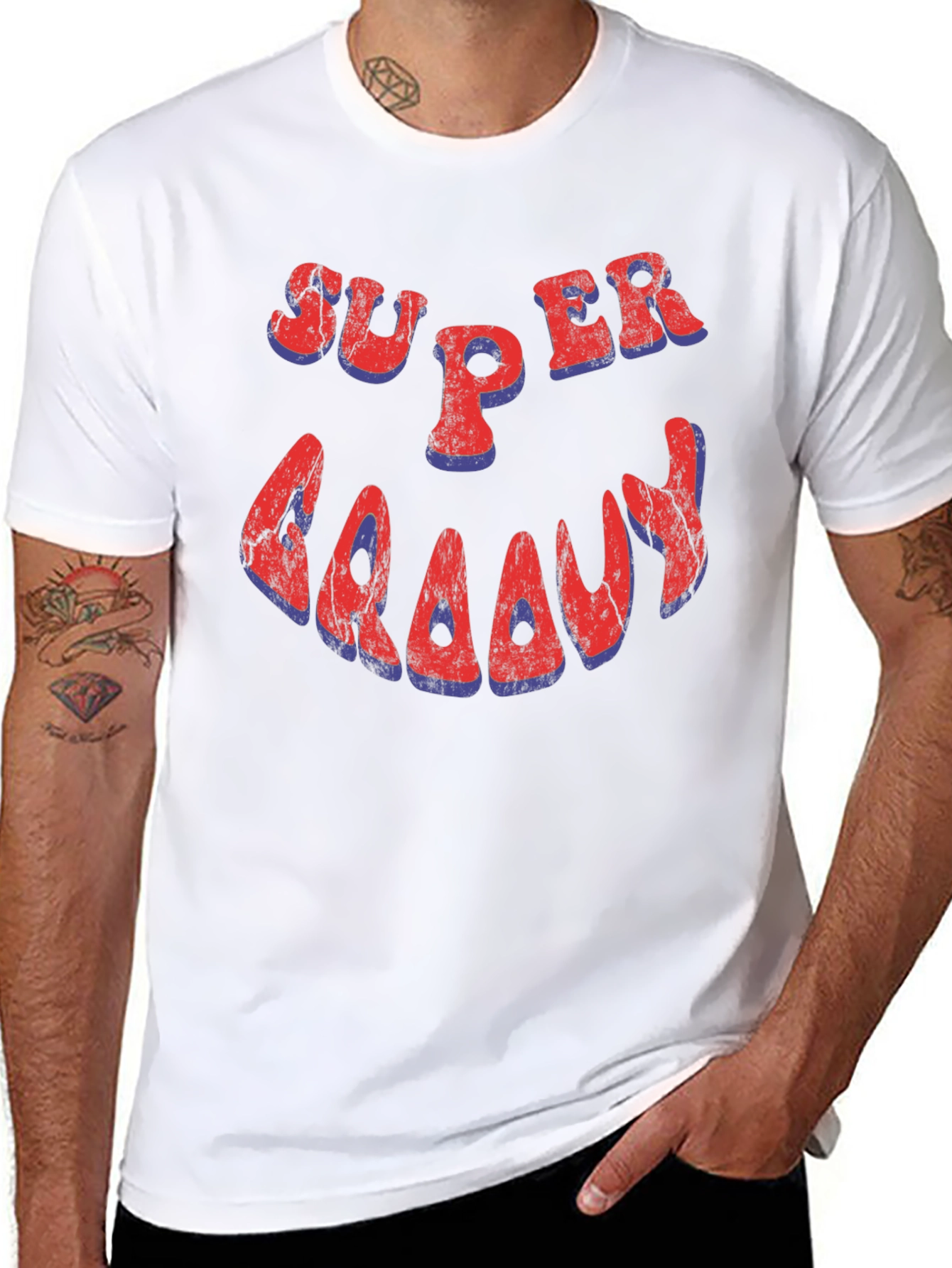 Super Groovy Retro Style Black T-Shirt