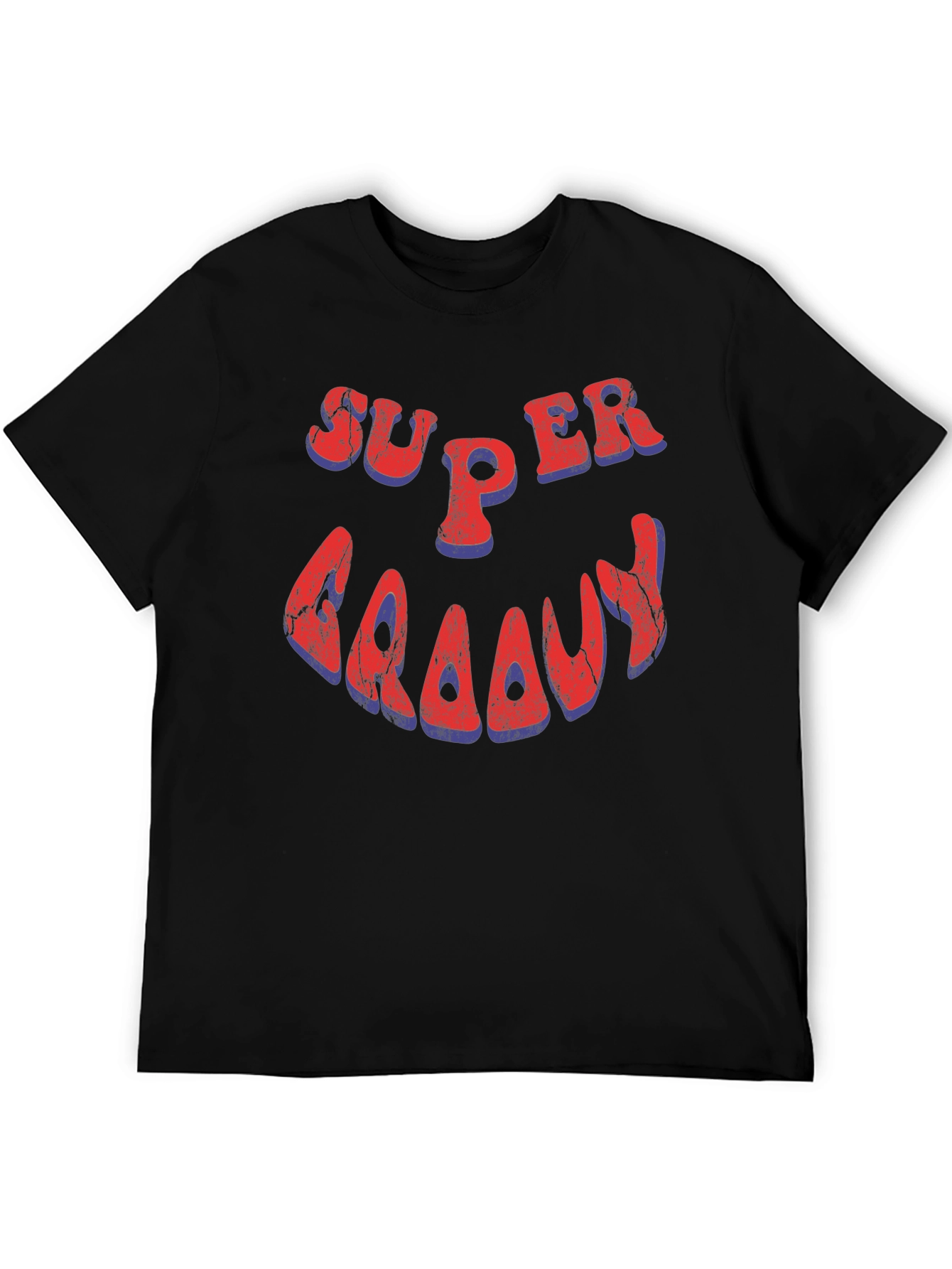 Super Groovy Retro Style Black T-Shirt