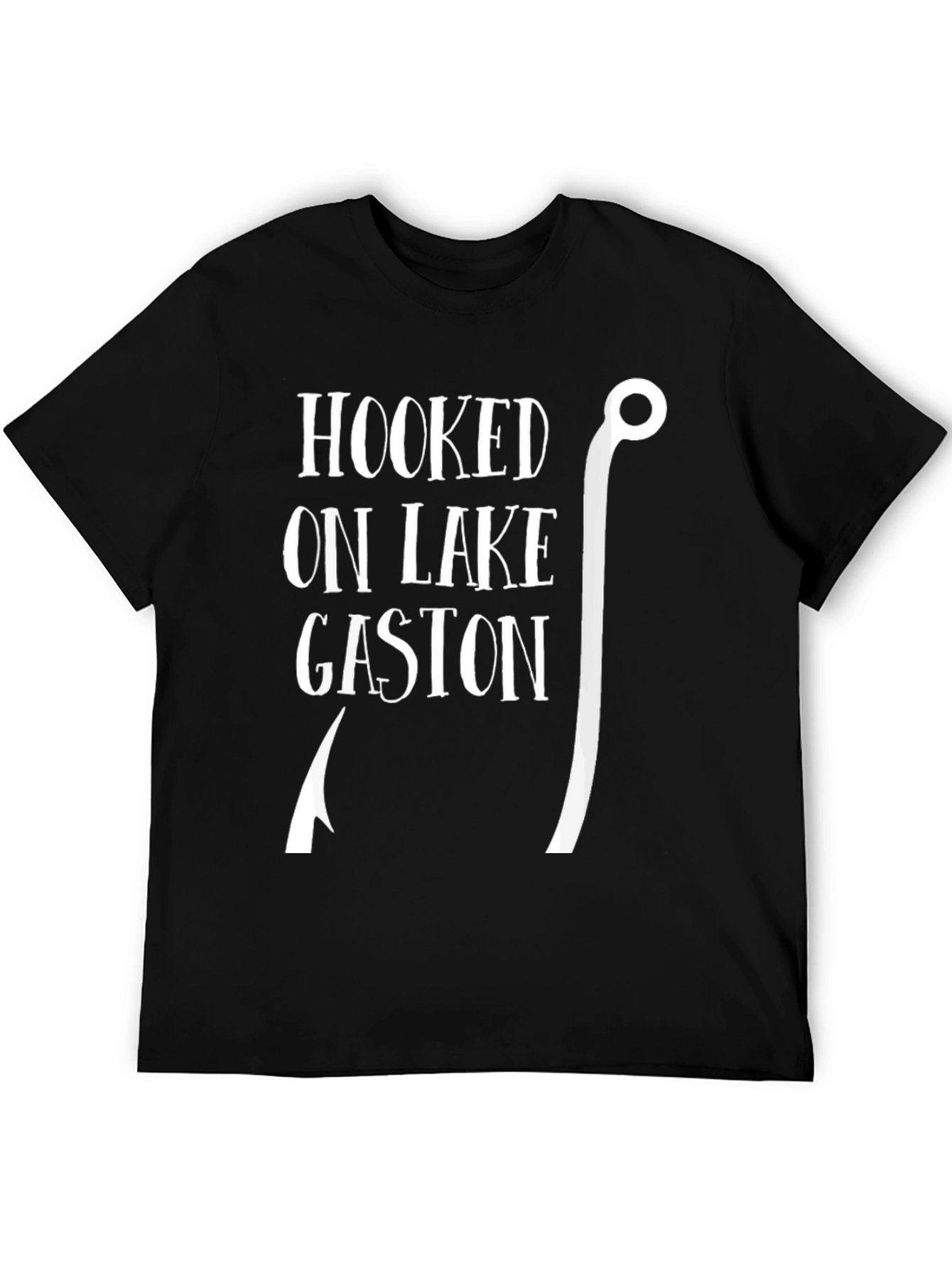Hooked On Lake Gaston Black Graphic Tee